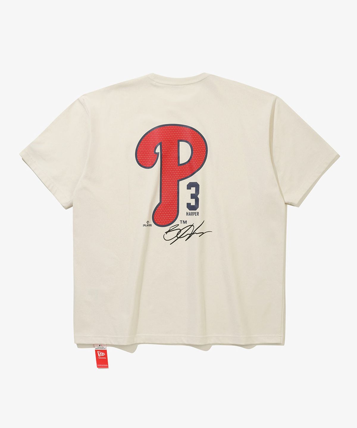뉴에라(NEW ERA) MLB 필라델피아 필리스 플레이어 시그니처 티셔츠 크림