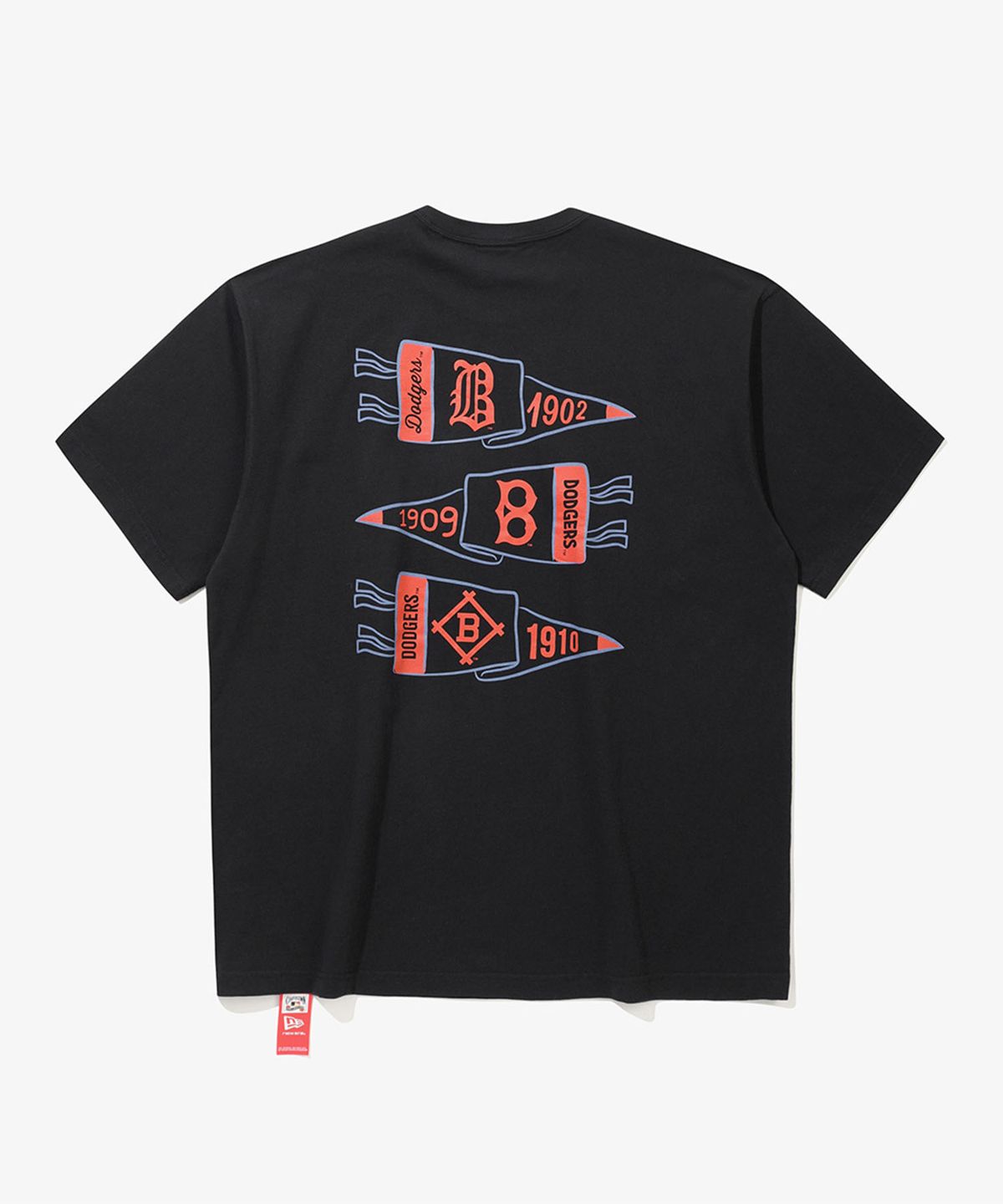 뉴에라(NEW ERA) MLB 쿠퍼스타운 브루클린 다저스 플래그 티셔츠 블랙