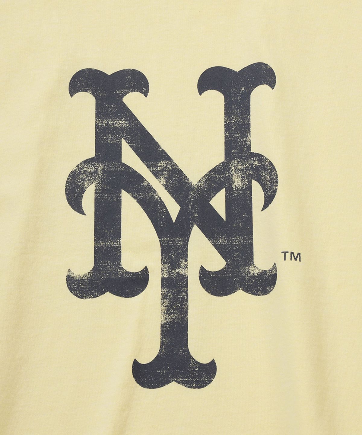 뉴에라(NEW ERA) MLB 뉴욕 메츠 빅 로고 피그먼트 티셔츠 옐로우