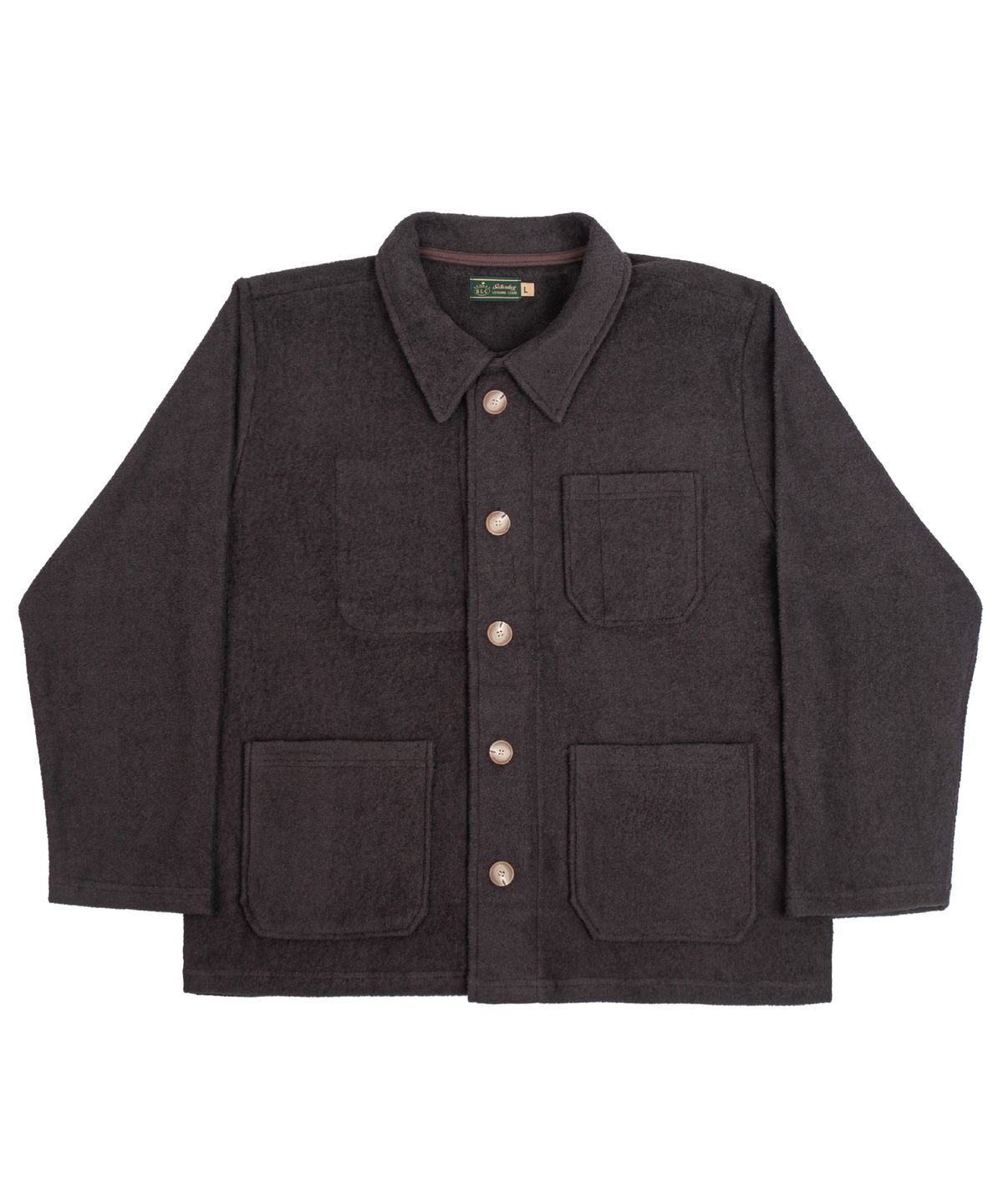 세러데이 레저 클럽(SATURDAY LEISURE CLUB) [테리 타올] Leisure Double-Face Terry Chore Shirt Jacket - Brown