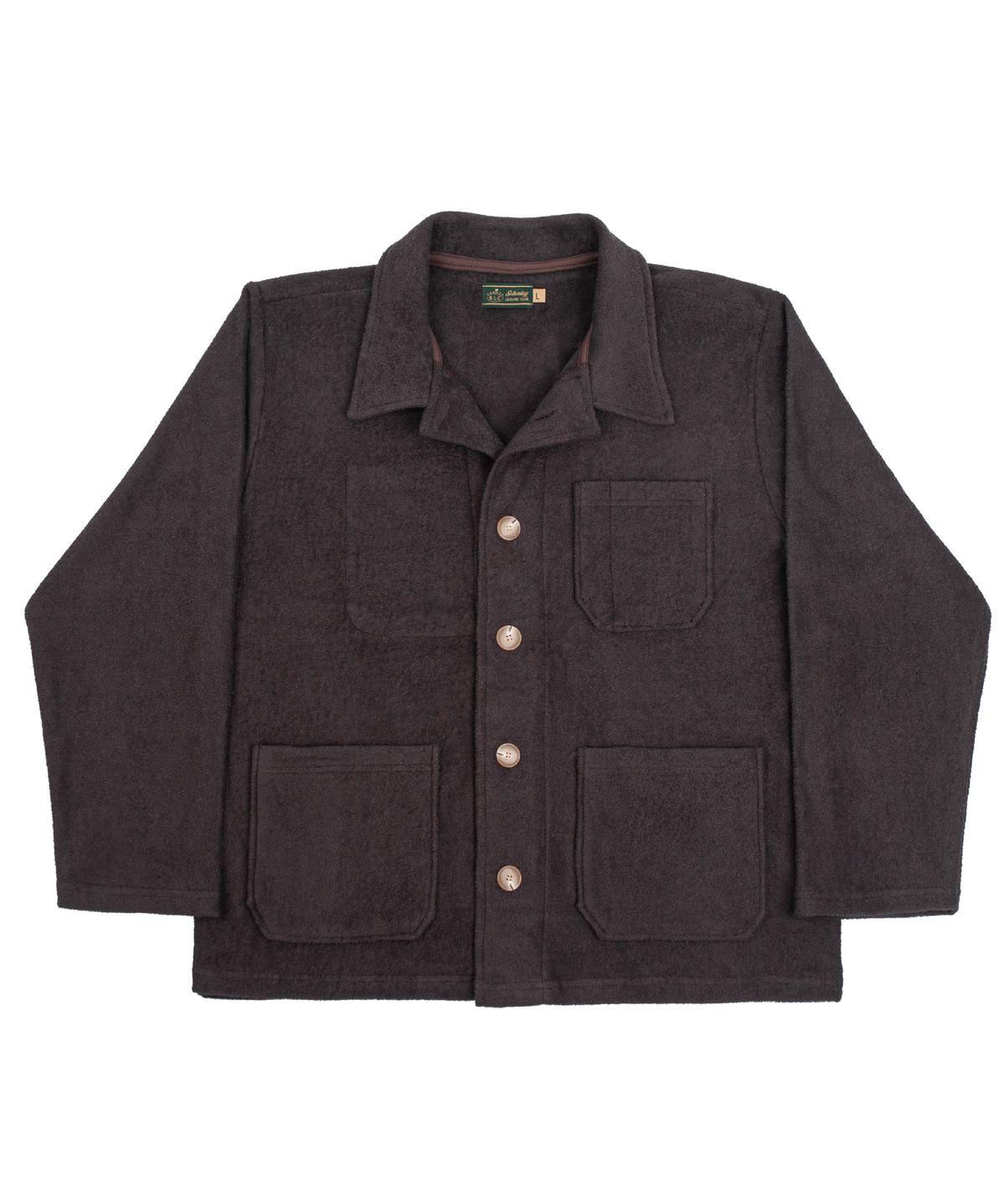 세러데이 레저 클럽(SATURDAY LEISURE CLUB) [테리 타올] Leisure Double-Face Terry Chore Shirt Jacket - Brown