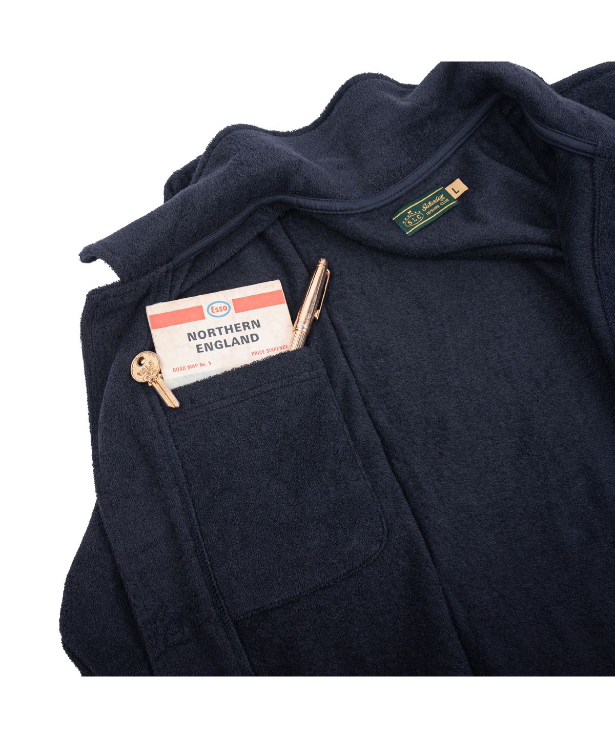 세러데이 레저 클럽(SATURDAY LEISURE CLUB) [테리 타올] Leisure Double-Face Terry Chore Shirt Jacket - Dark Navy