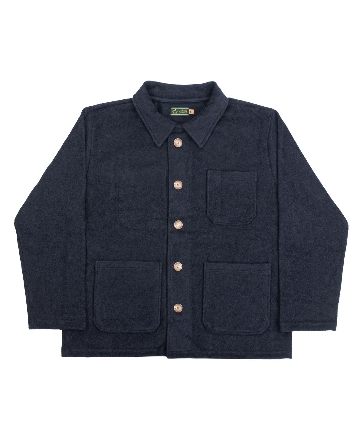 세러데이 레저 클럽(SATURDAY LEISURE CLUB) [테리 타올] Leisure Double-Face Terry Chore Shirt Jacket - Dark Navy