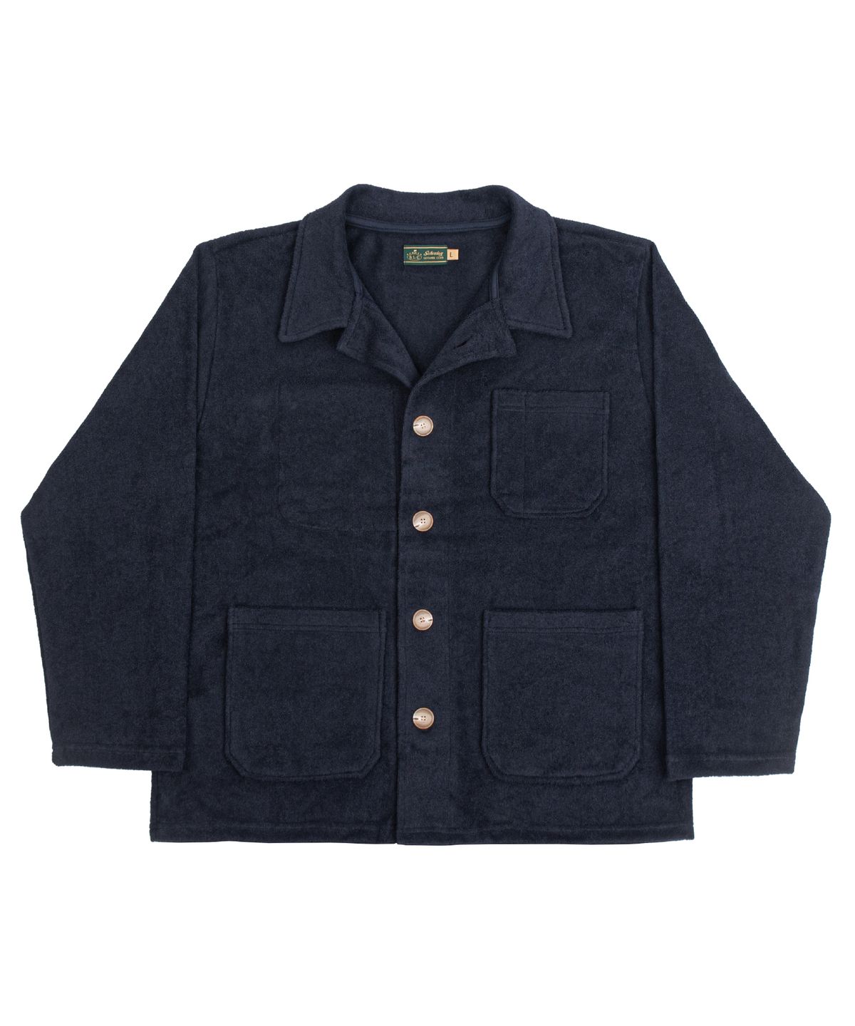 세러데이 레저 클럽(SATURDAY LEISURE CLUB) [테리 타올] Leisure Double-Face Terry Chore Shirt Jacket - Dark Navy