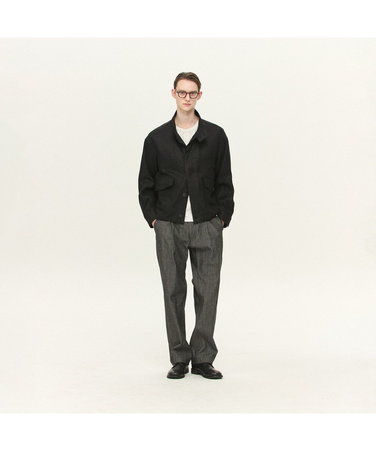 캠브리지 멤버스(CAMBRIDGE MEMBERS) MOVERE X ROLIAT 콜라보 하이넥 블루종 - 블랙 MCUAS26601BKX