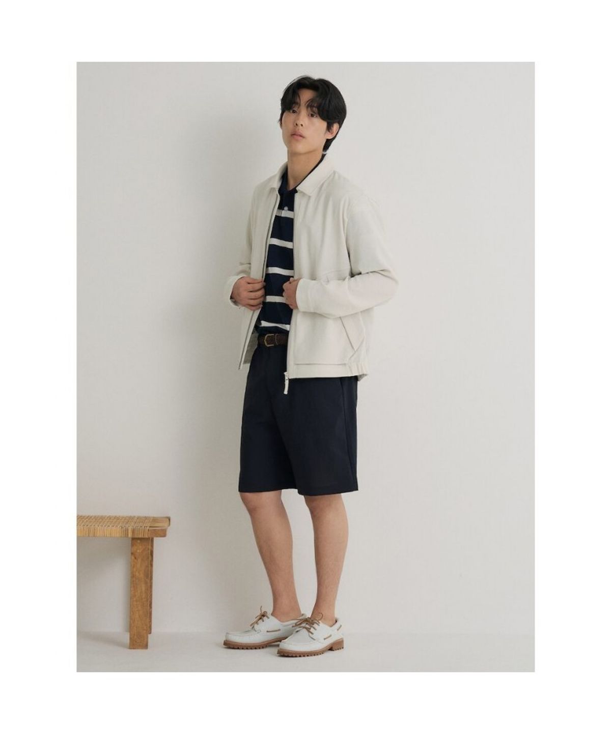 빈폴 멘(BEANPOLE MEN) 젠틀테크 칼라 디터쳐블 아우터  라이트 그레이