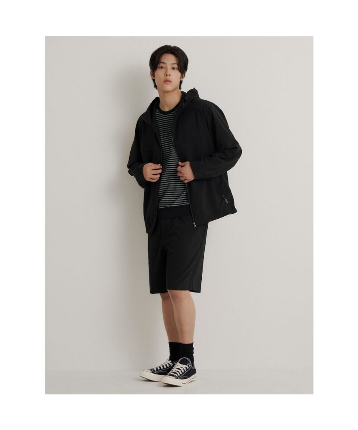 빈폴 멘(BEANPOLE MEN) 젠틀테크 캐주얼 후드 점퍼  블랙