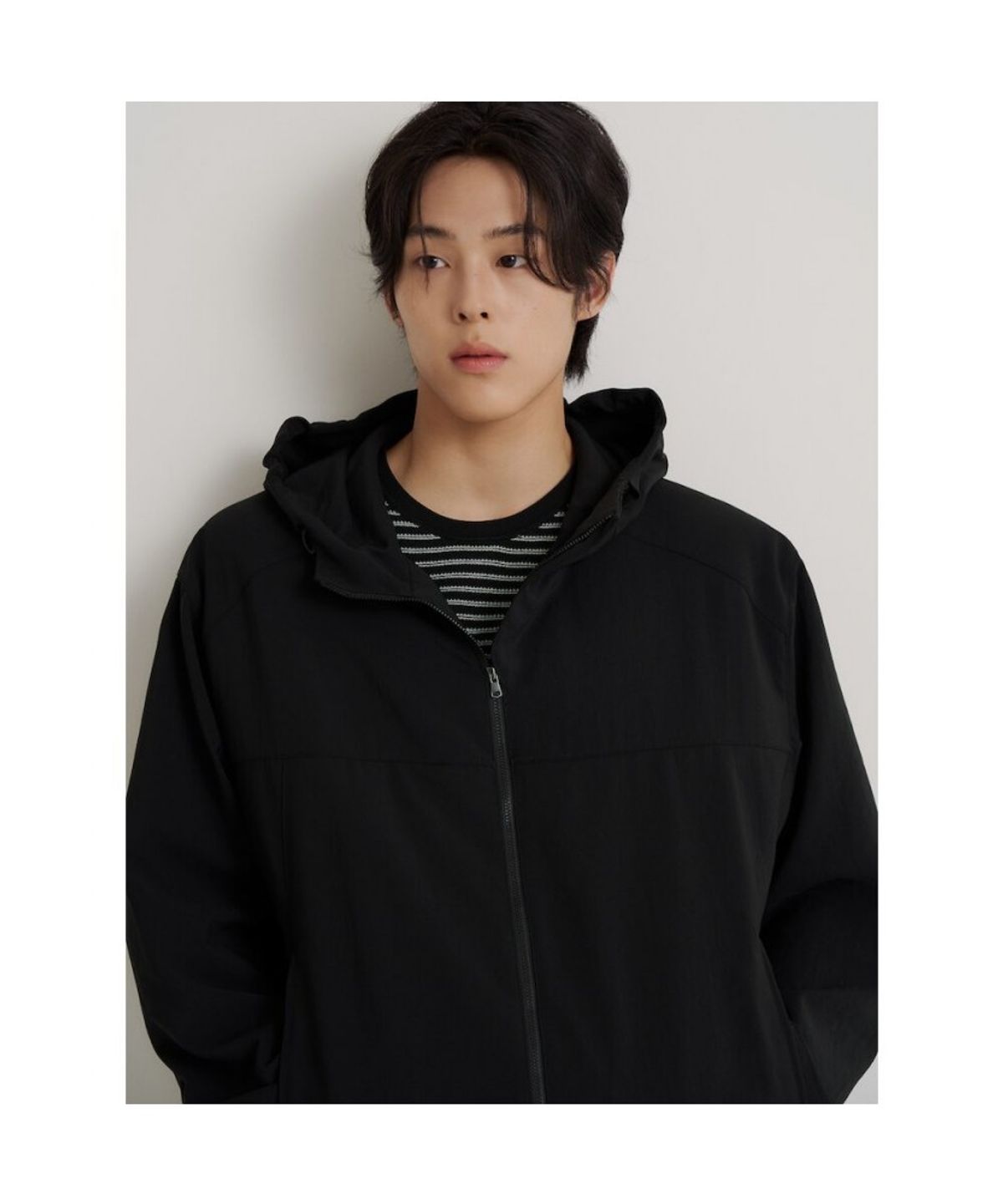 빈폴 멘(BEANPOLE MEN) 젠틀테크 캐주얼 후드 점퍼  블랙