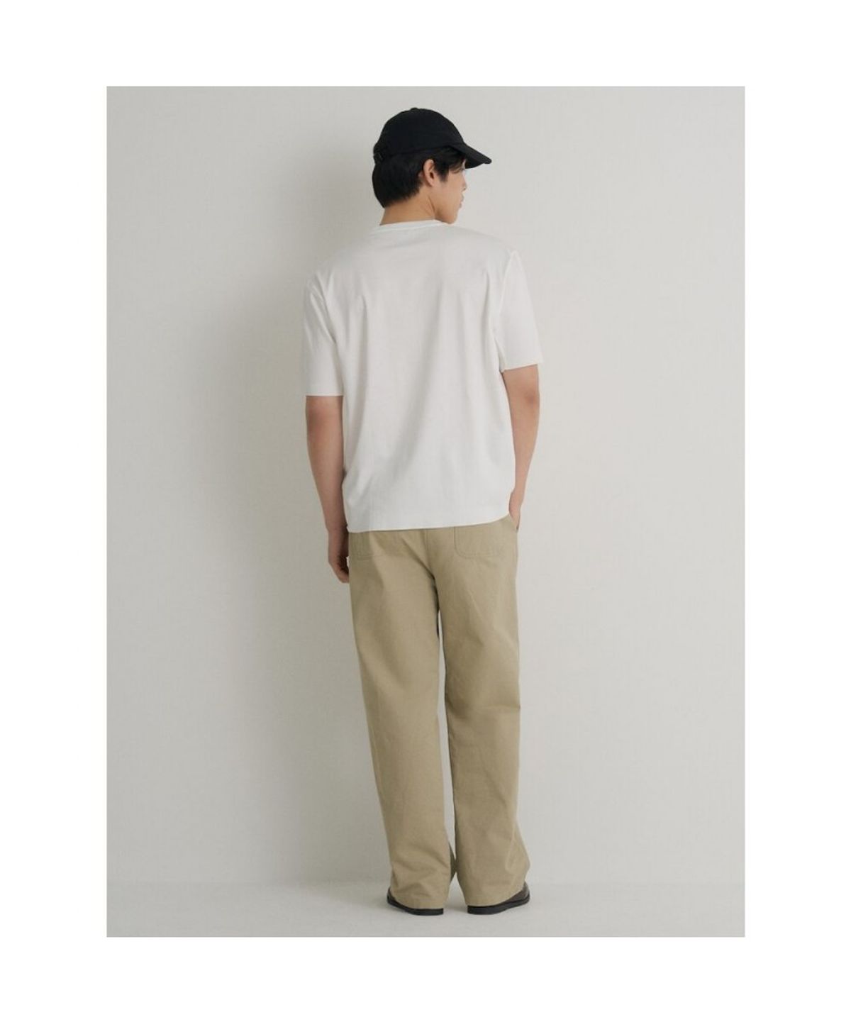 빈폴 멘(BEANPOLE MEN) 프리미엄 플로우 라운드넥 티셔츠  화이트