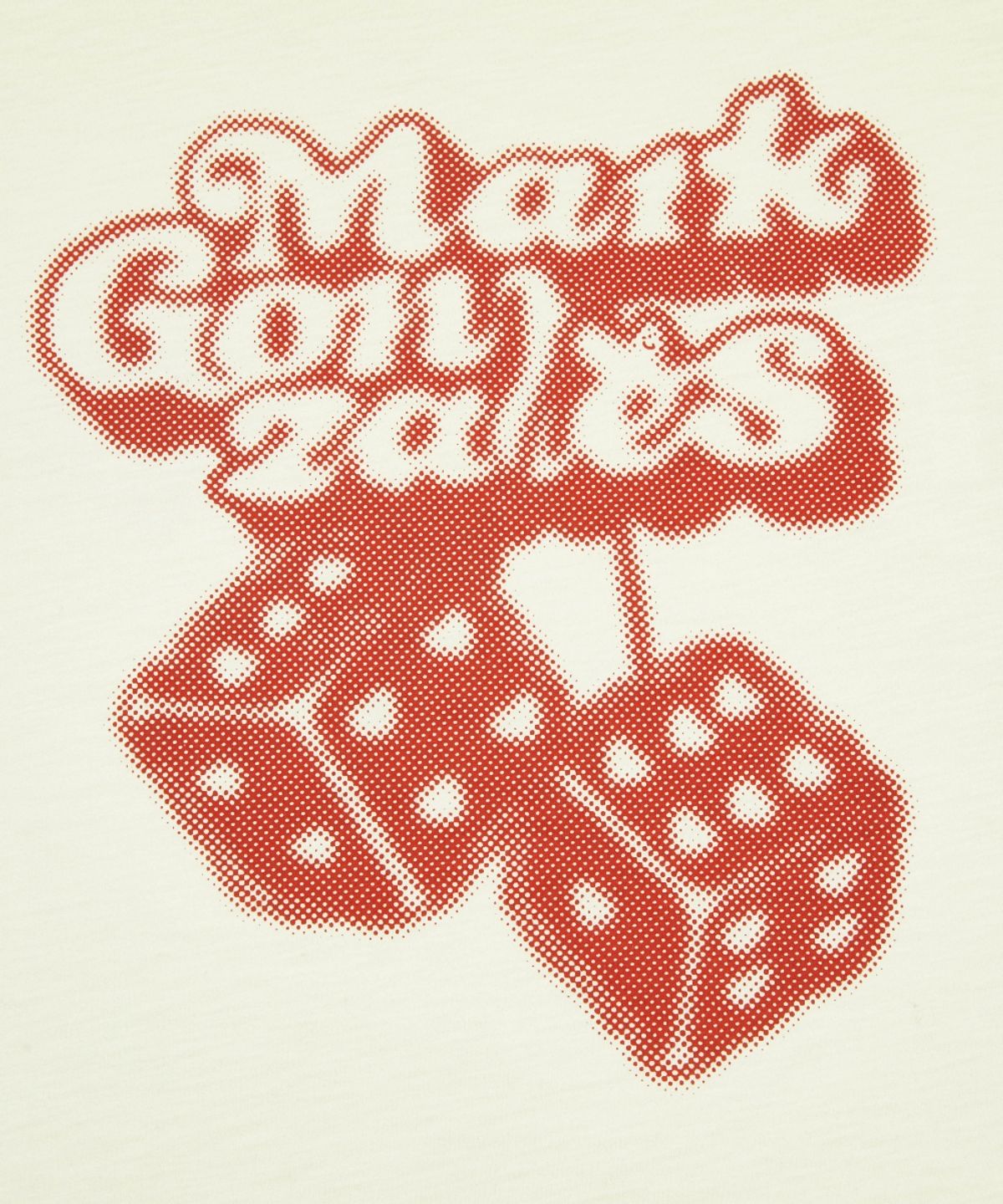 마크곤잘레스(MARK GONZALES) 하트 주사위 슬럽 반팔 티셔츠 - IVORY