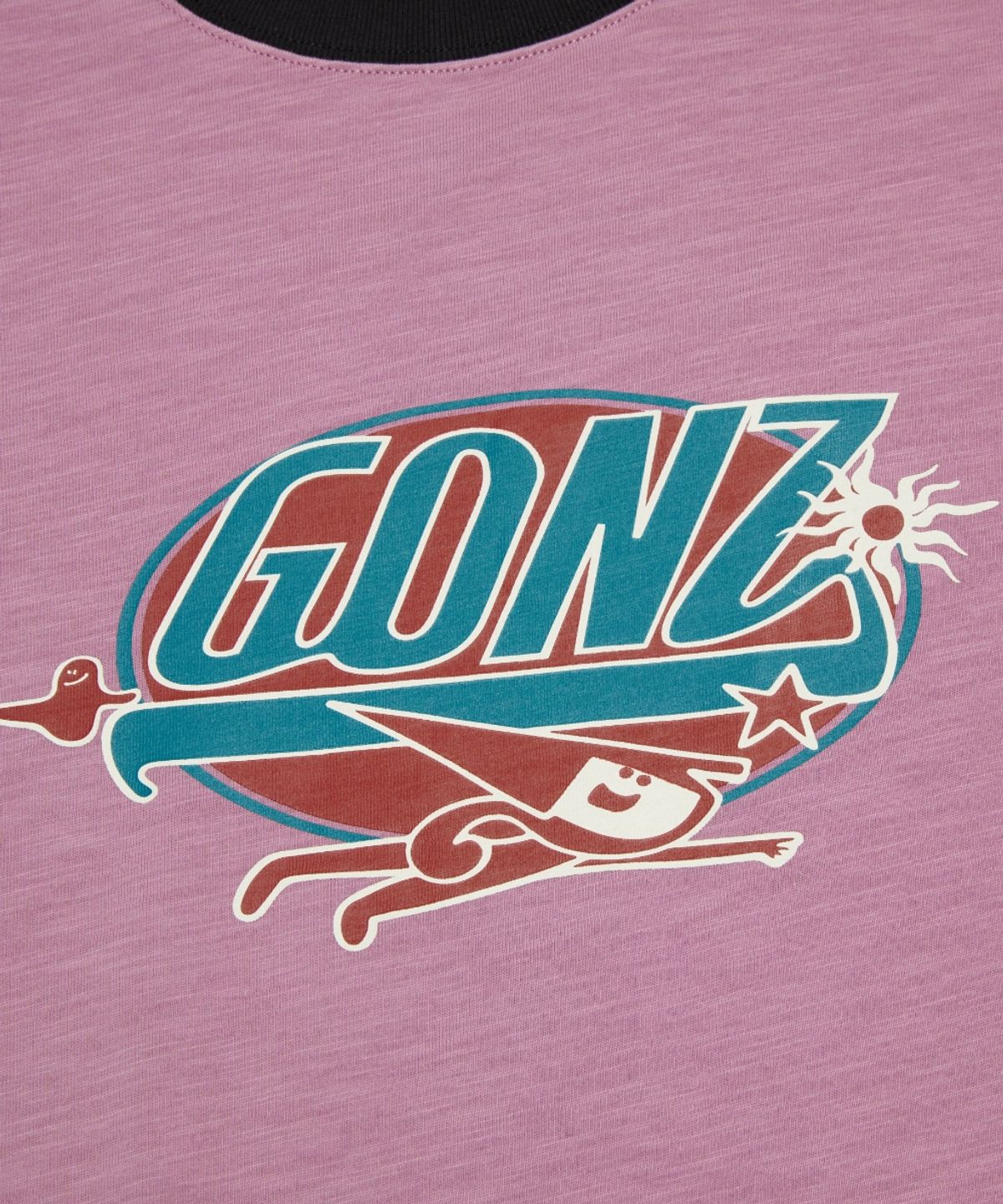 마크곤잘레스(MARK GONZALES) GONZ 슬럽 링거 반팔 티셔츠 - INDI PINK