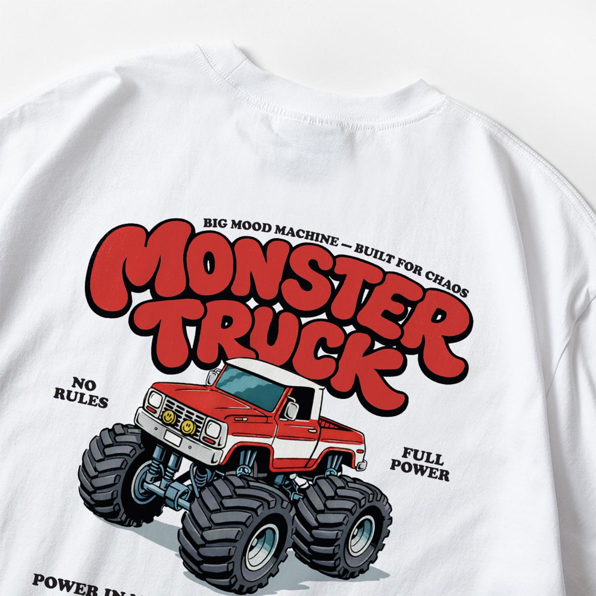 스플래시코드(SPLASHCODE) 반팔 티셔츠 화이트 - 몬스터 트럭(Monster Truck)