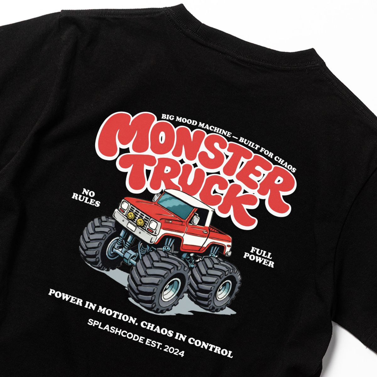 스플래시코드 키즈(SPLASHCODE KIDS) 키즈 반팔 티셔츠 블랙 - 몬스터 트럭(Monster Truck)