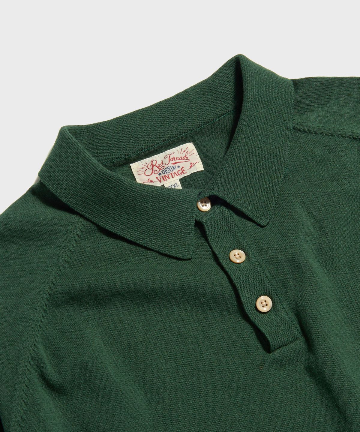 레드토네이도(RED TORNADO) Retro Knitted Polo Shirt Green
