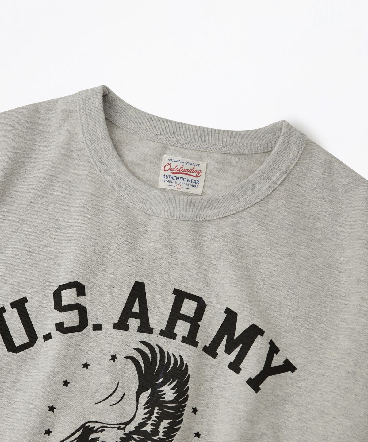 아웃스탠딩(OUTSTANDING) MIL SERIES TEE(CAMP MAXEY)_3%MELANGE GRAY