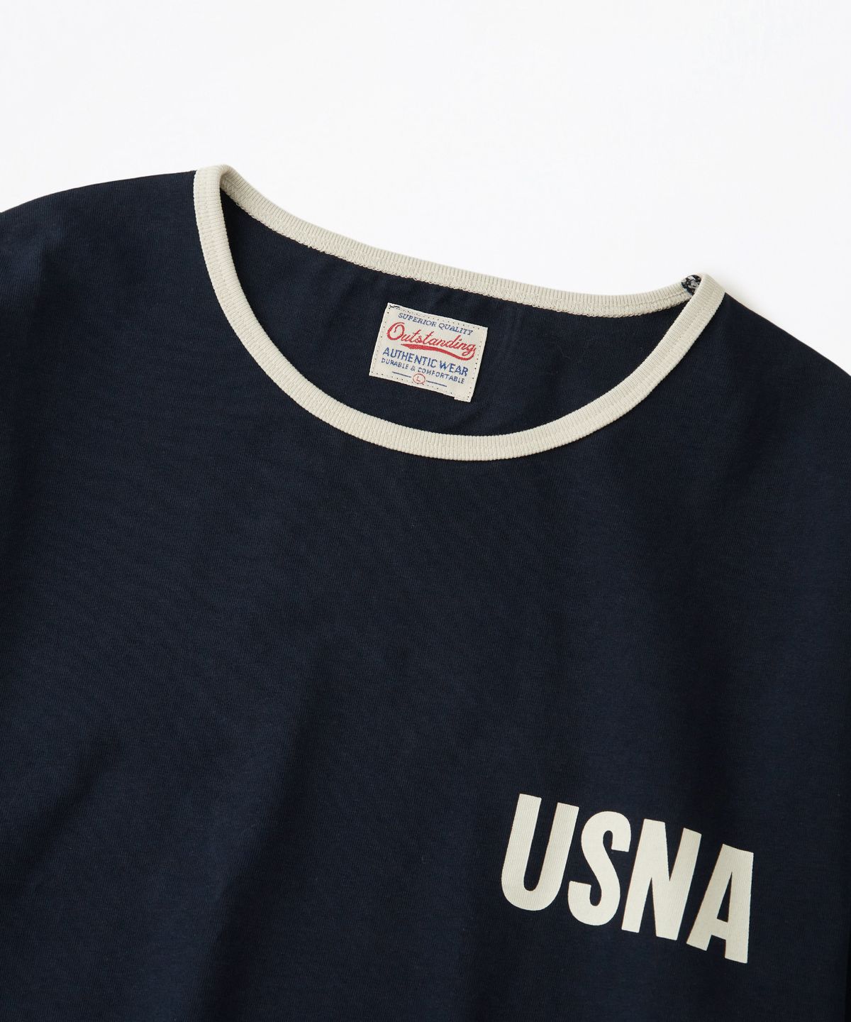 아웃스탠딩(OUTSTANDING) MIL SERIES RINGER TEE(USNA)_NAVY