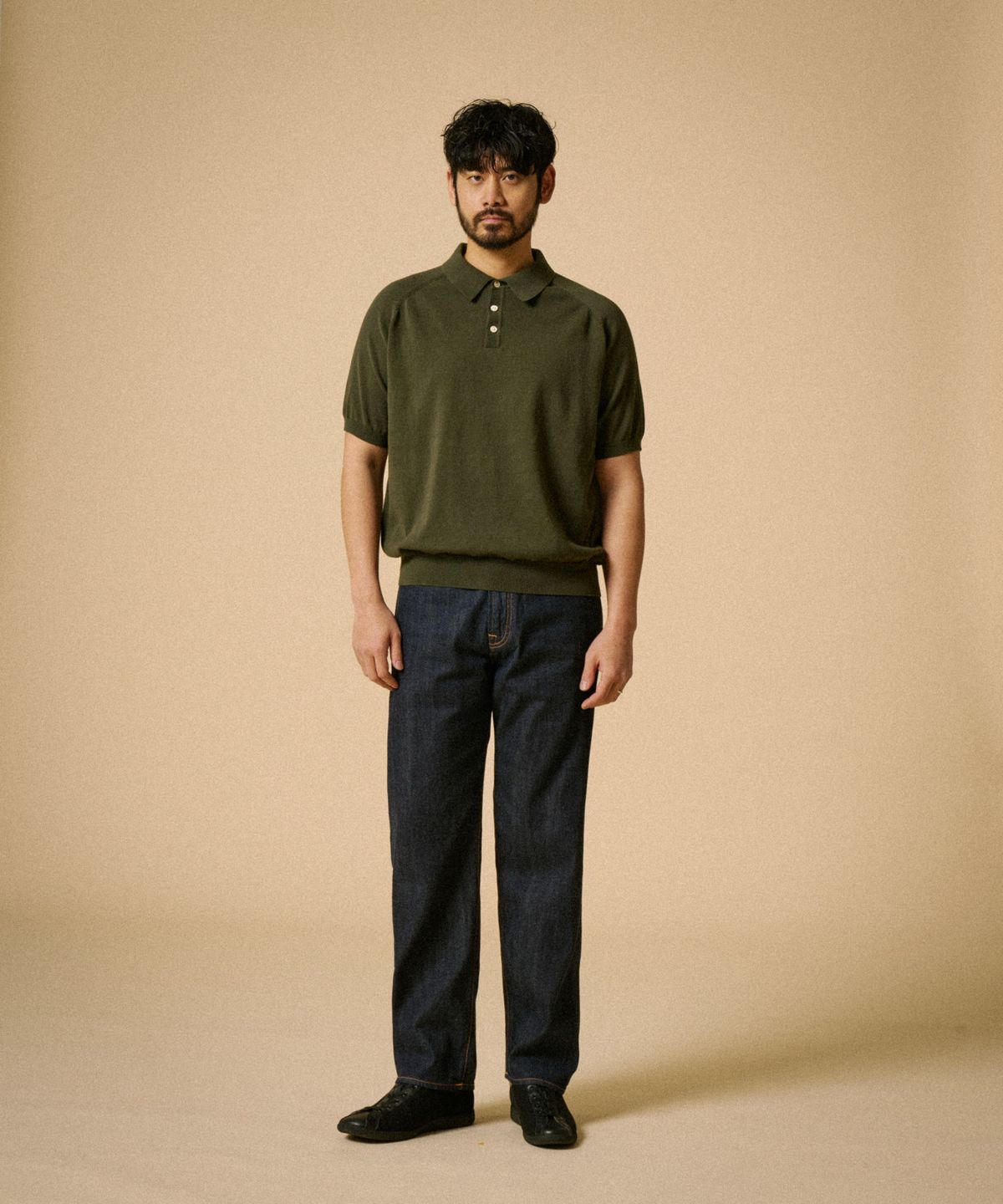 레드토네이도(RED TORNADO) Retro Knitted Polo Shirt Brick