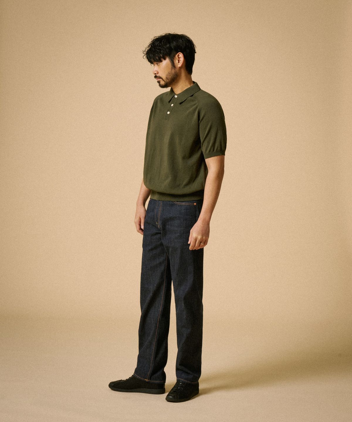 레드토네이도(RED TORNADO) Retro Knitted Polo Shirt Brick