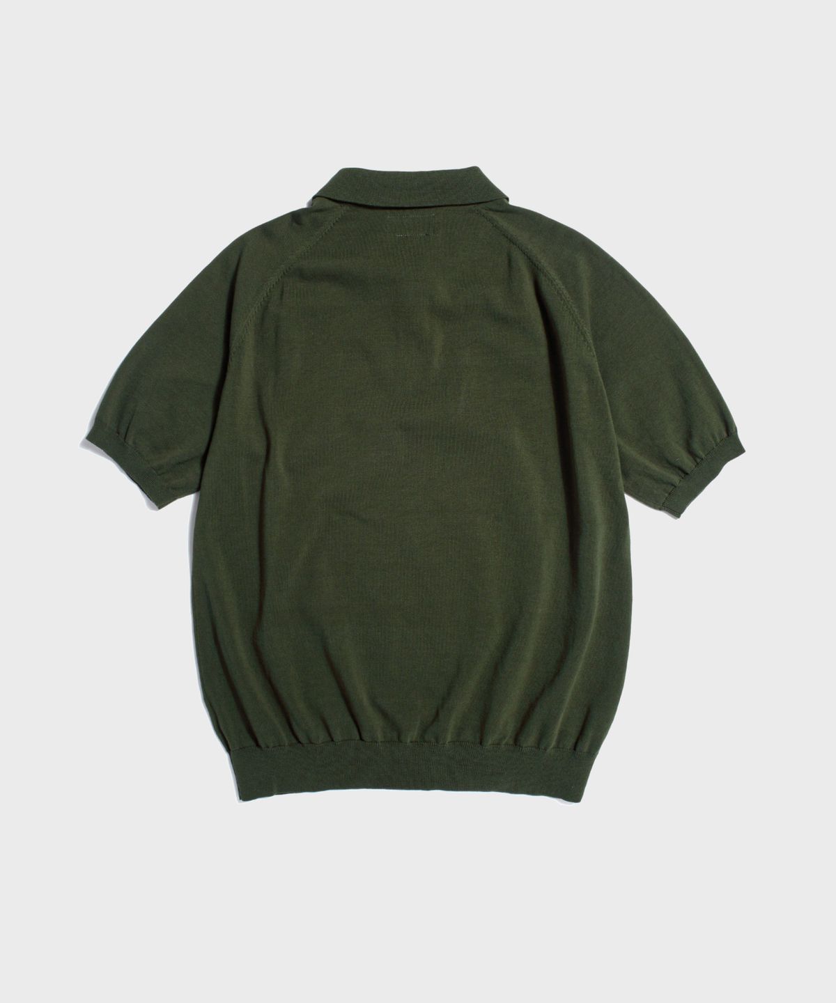레드토네이도(RED TORNADO) Retro Knitted Polo Shirt Olive Green