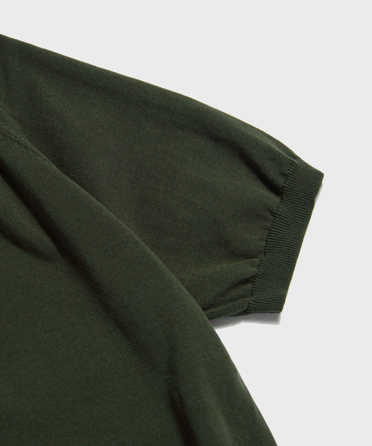 레드토네이도(RED TORNADO) Retro Knitted Polo Shirt Olive Green