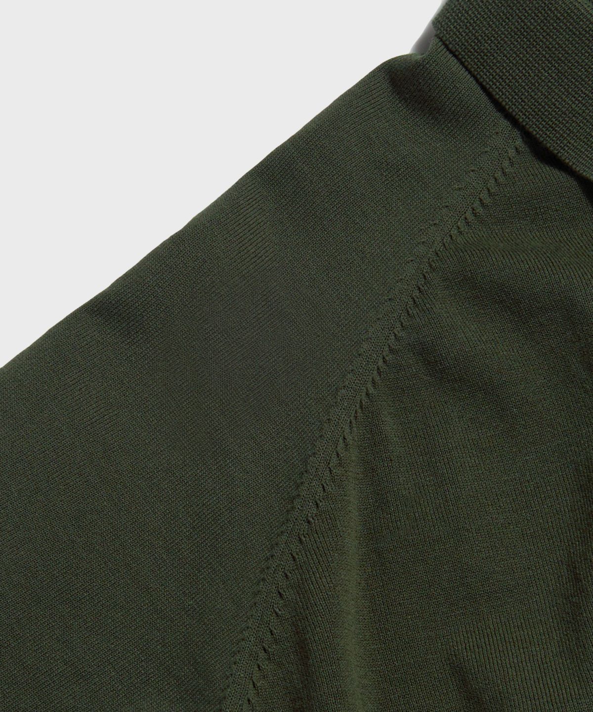 레드토네이도(RED TORNADO) Retro Knitted Polo Shirt Olive Green