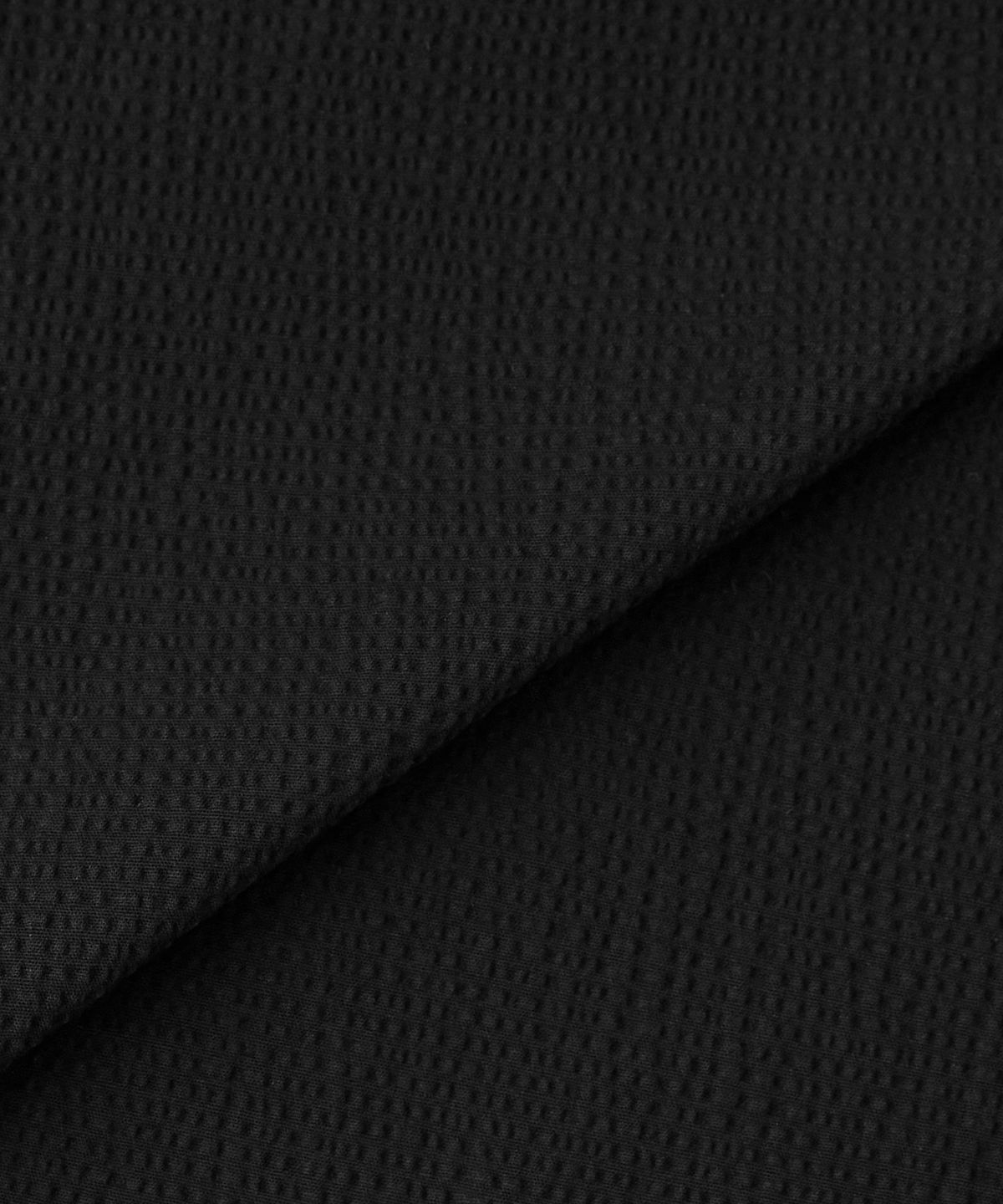 아웃스탠딩(OUTSTANDING) SEERSUCKER GUAYABERA CUBA HALF SHIRT_BLACK