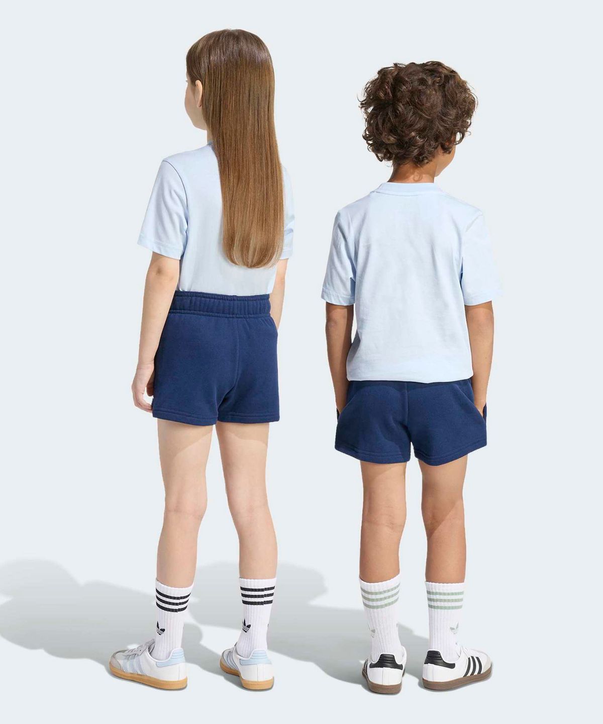 아디다스 키즈(ADIDAS KIDS) 키즈 쇼츠 티 세트 키즈 - 크리스탈 스카이 / KE2341