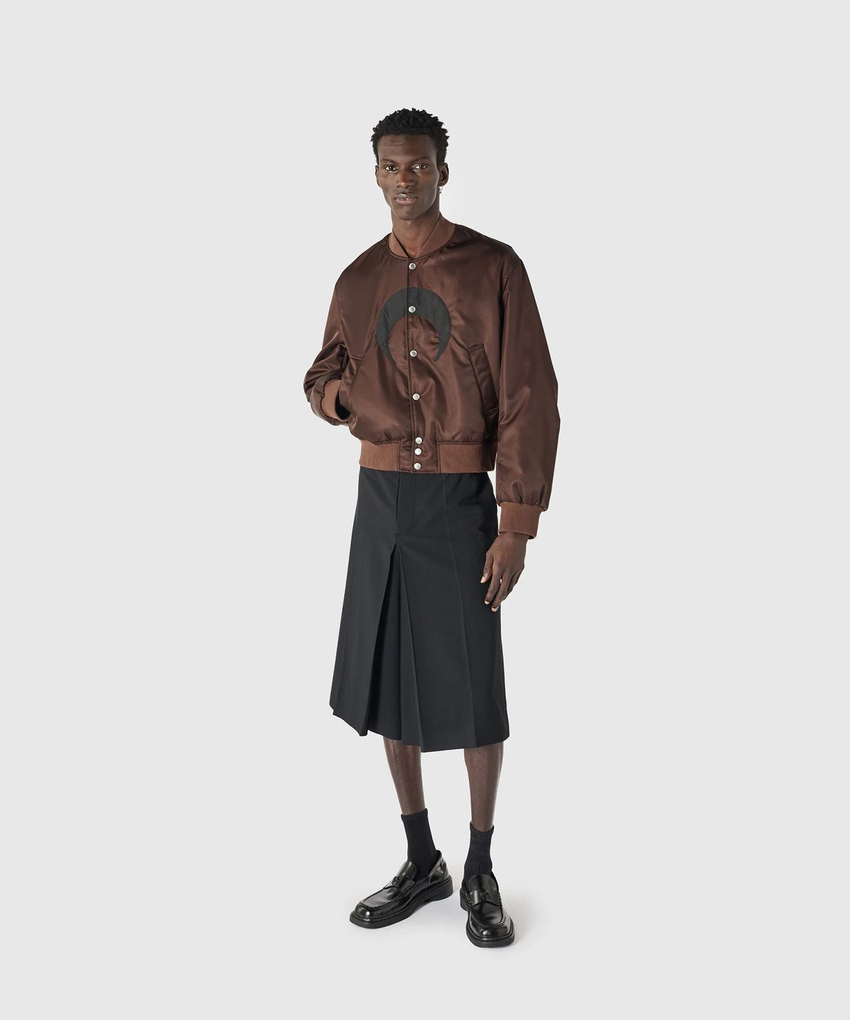 마린 세르(MARINE SERRE) (M) 나일론 트랙수트 자켓 브라운 NYLON TRACKSUIT JACKET BR30 BROWN