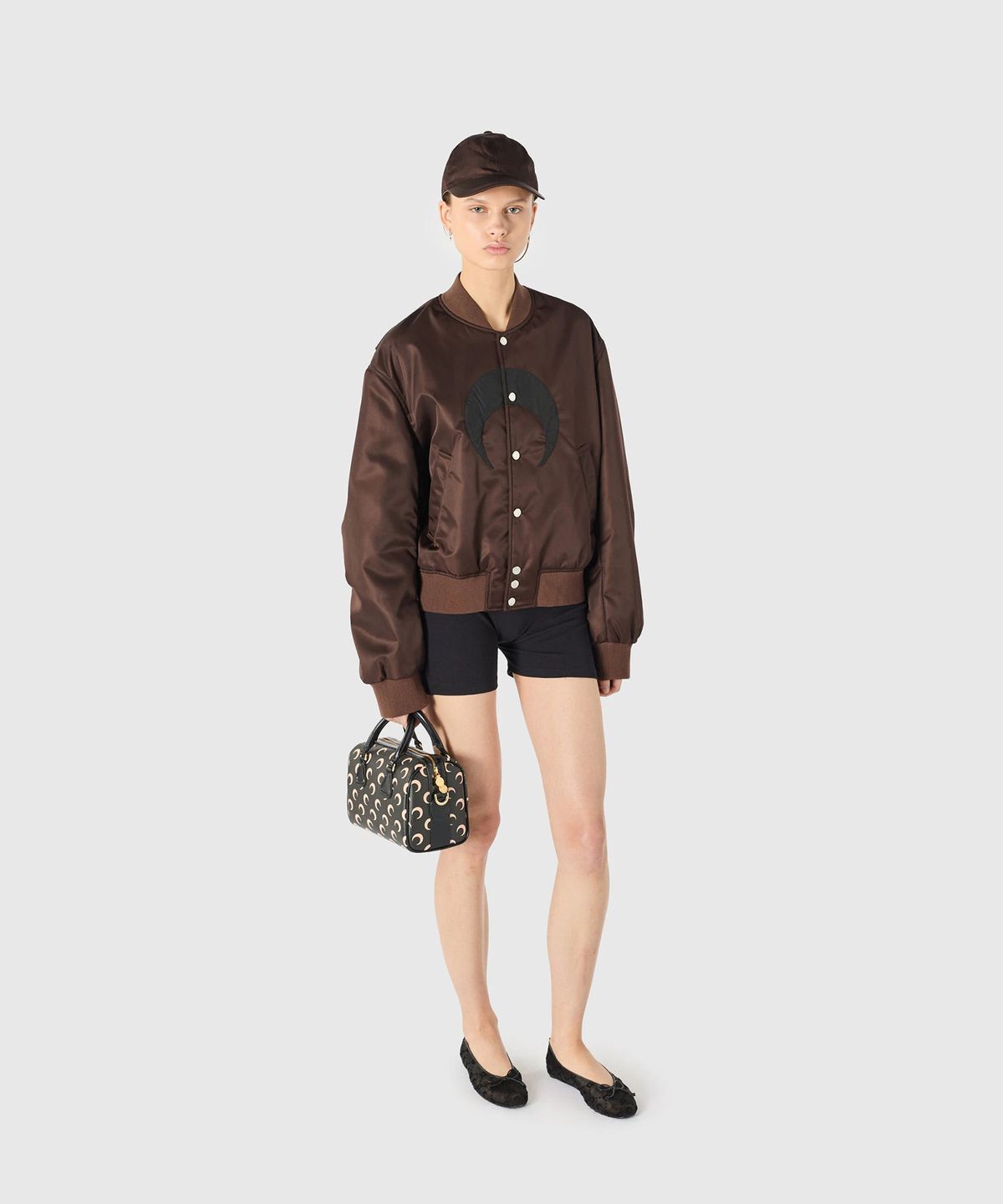 마린 세르(MARINE SERRE) (M) 나일론 트랙수트 자켓 브라운 NYLON TRACKSUIT JACKET BR30 BROWN