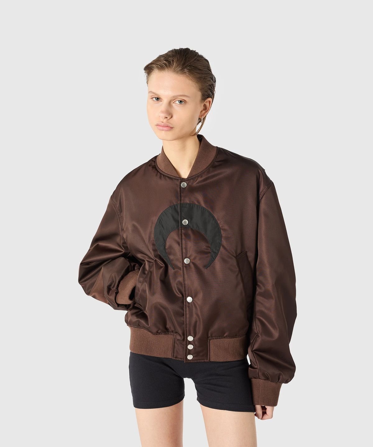 마린 세르(MARINE SERRE) (M) 나일론 트랙수트 자켓 브라운 NYLON TRACKSUIT JACKET BR30 BROWN