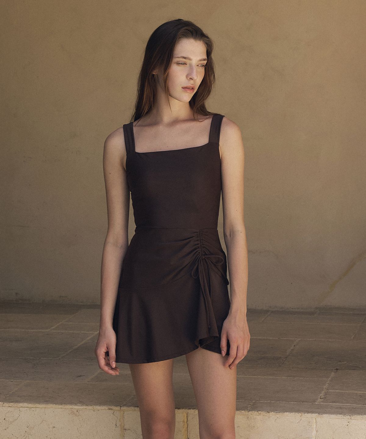 라메레이(LAMEREI) String Flare Swimsuit[LMBFSW267]-Chocolate Brown