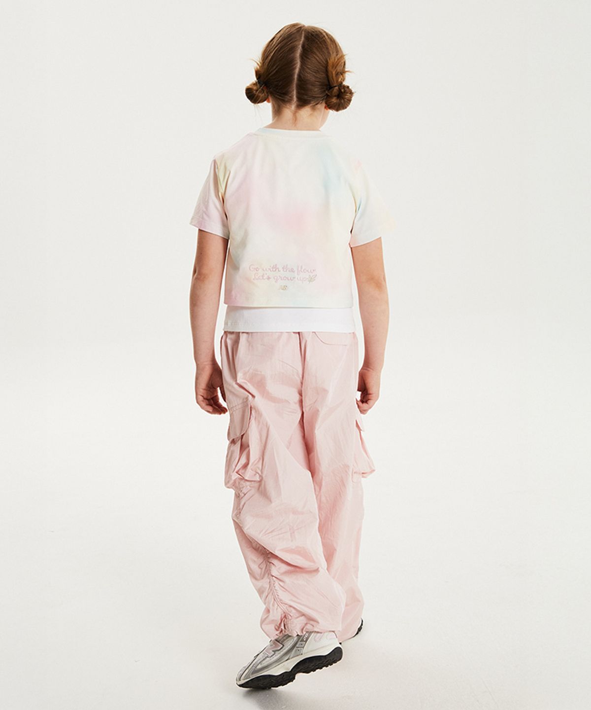 뉴발란스 키즈(NEWBALANCEKIDS) NBgC Cherry Blossom_아동 셔링 포인트 우븐 파라슈트 팬츠 NK9LG2771G25