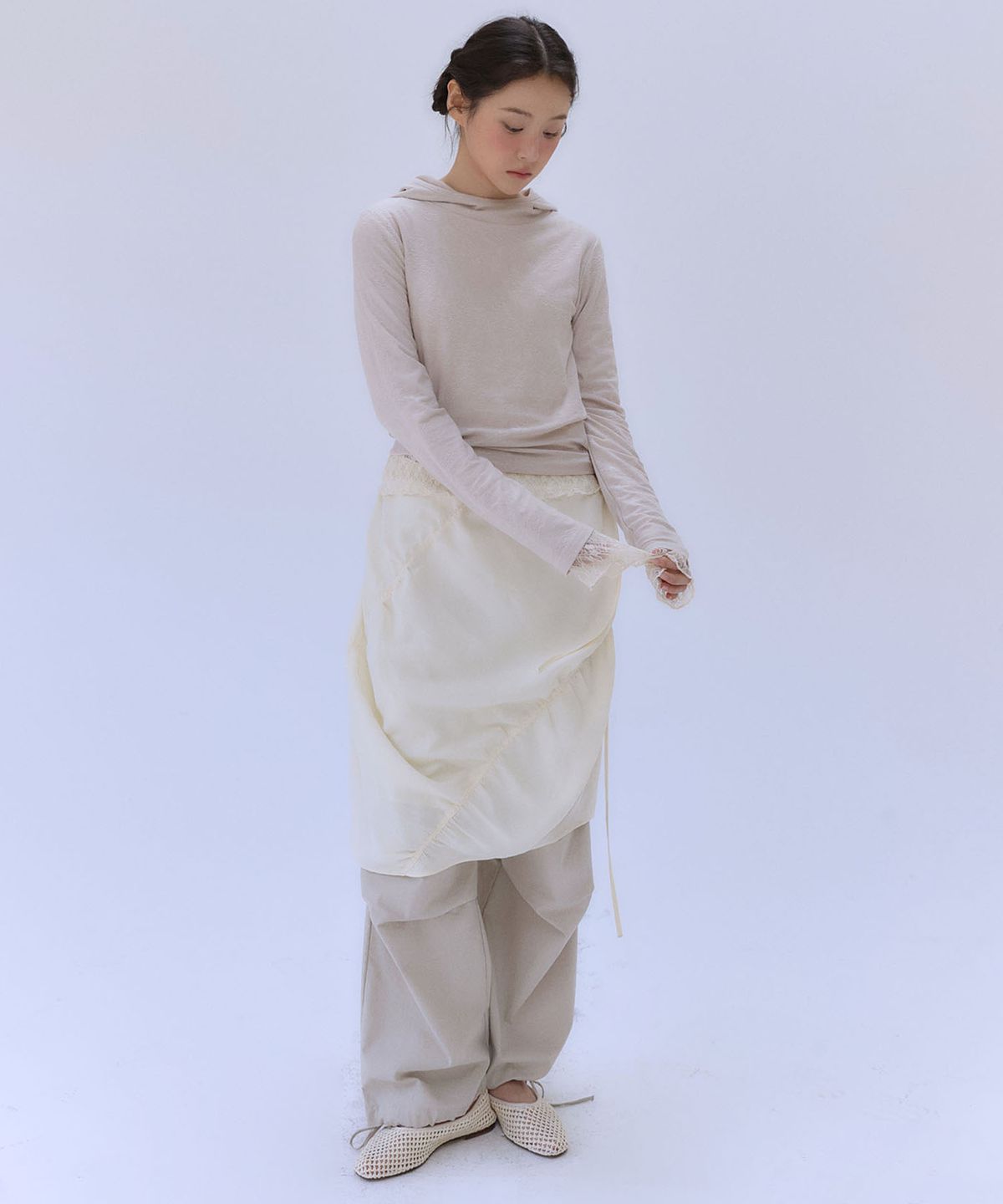 아우로(OURO) COTTON POCKET JOGGER PANTS [ BEIGE ]