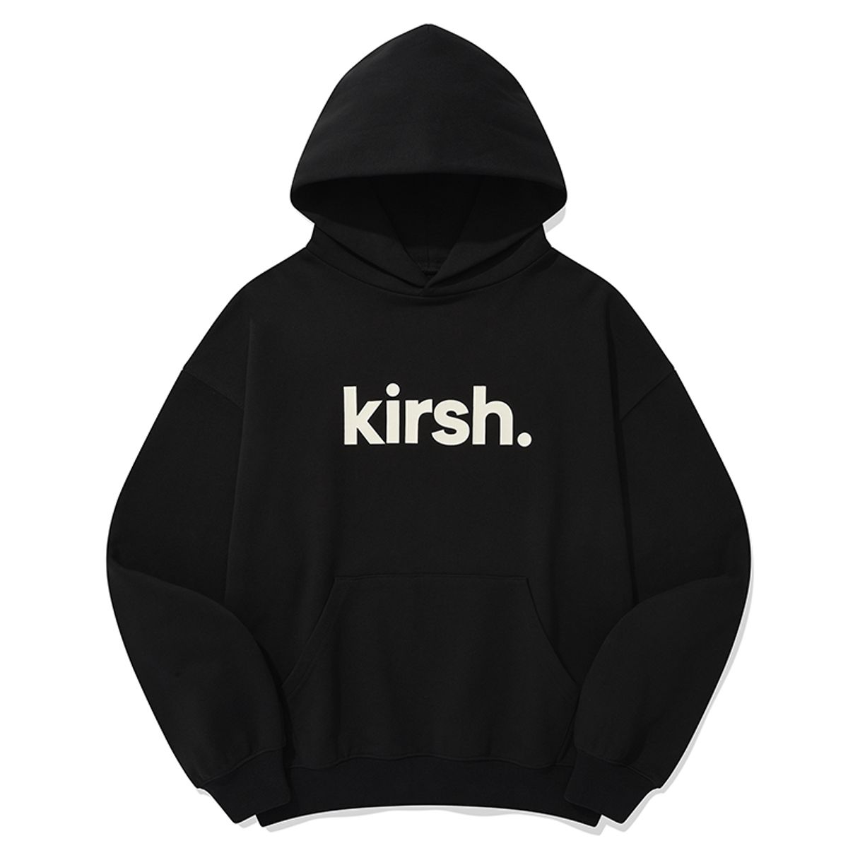 키르시(KIRSH) 키르시 워딩 로고 루즈핏 후드 [블랙]