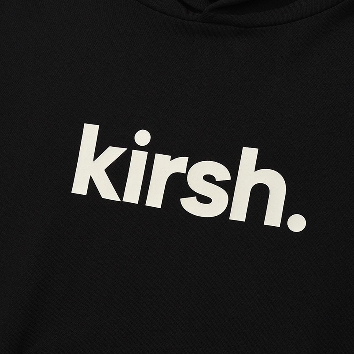 키르시(KIRSH) 키르시 워딩 로고 루즈핏 후드 [블랙]