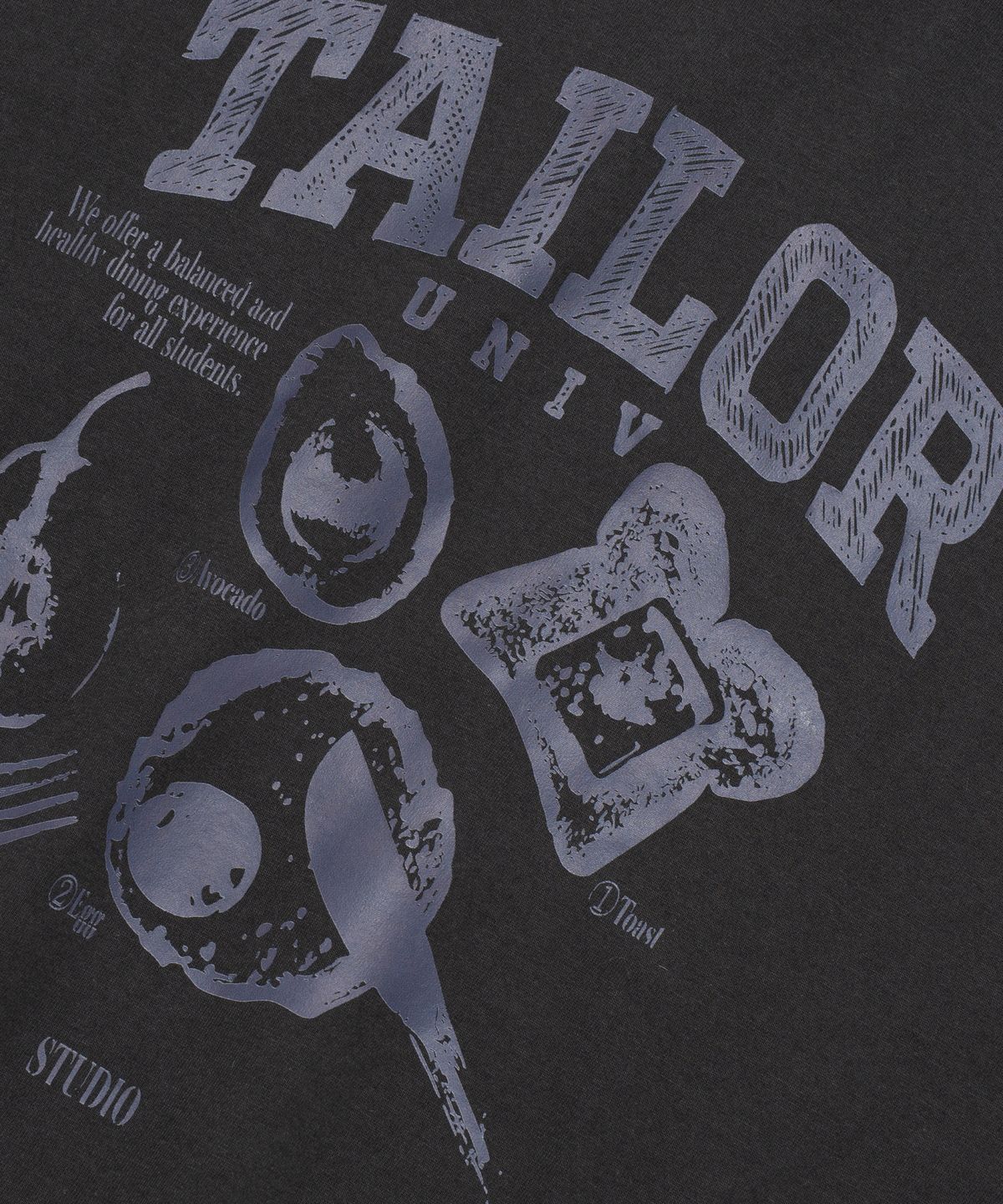 테일러 스튜디오(TAILOR STUDIO) 테일러 유니브 그래픽 티셔츠 (차콜)