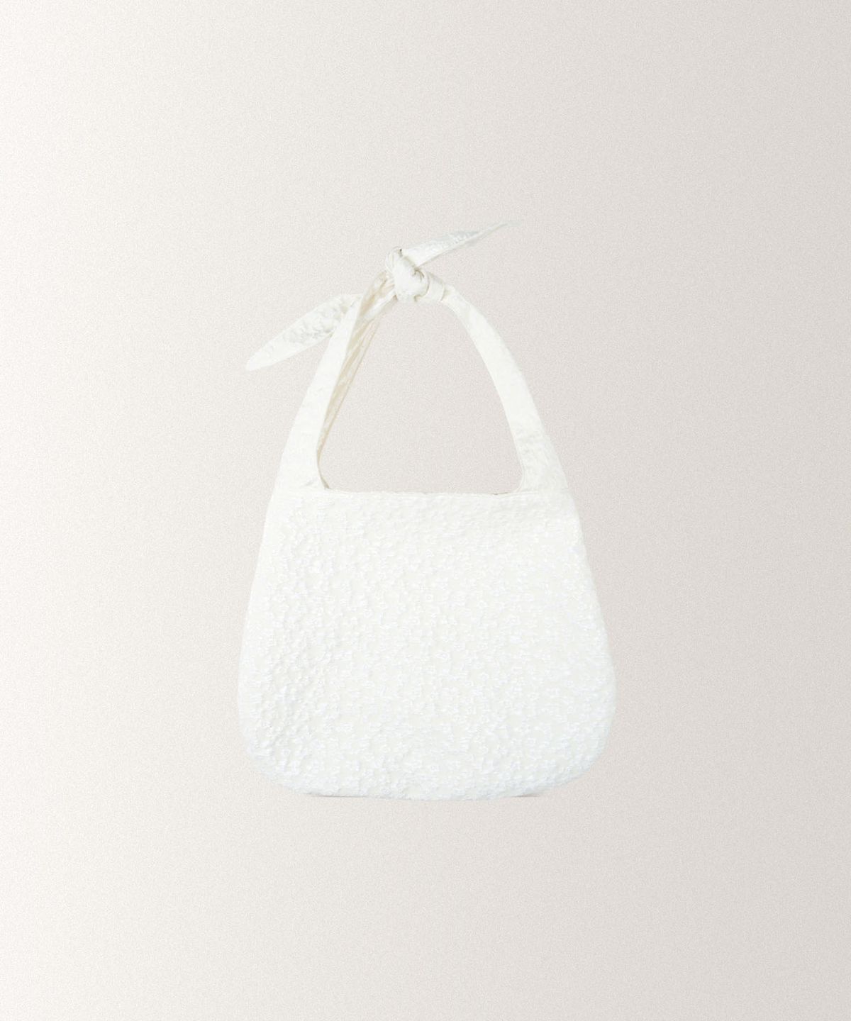 아우로(OURO) JAQUARD FLOWER TOTE BAG [ CREAM ]