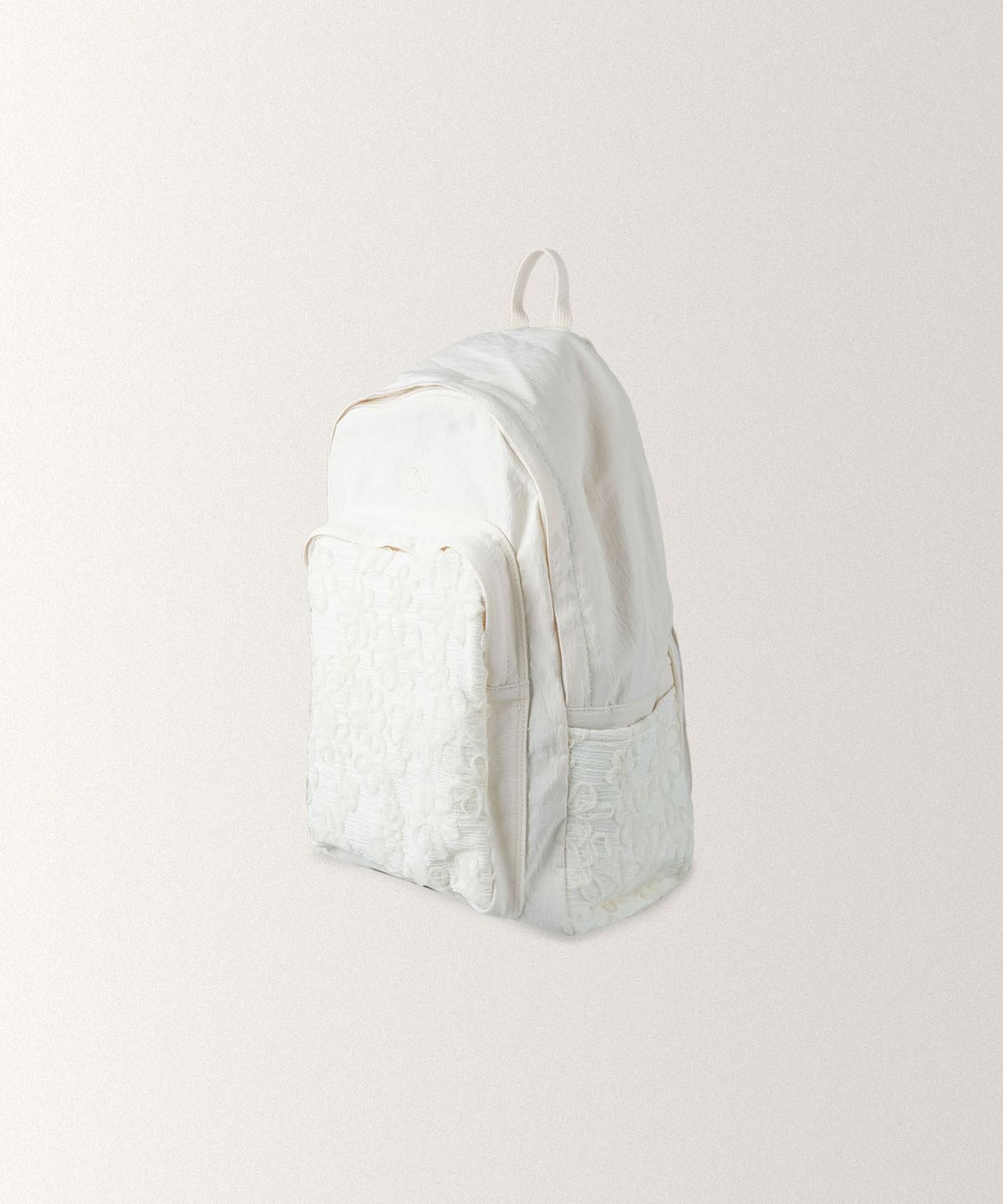 아우로(OURO) JAQUARD FLOWER BACKPACK [ CREAM ]