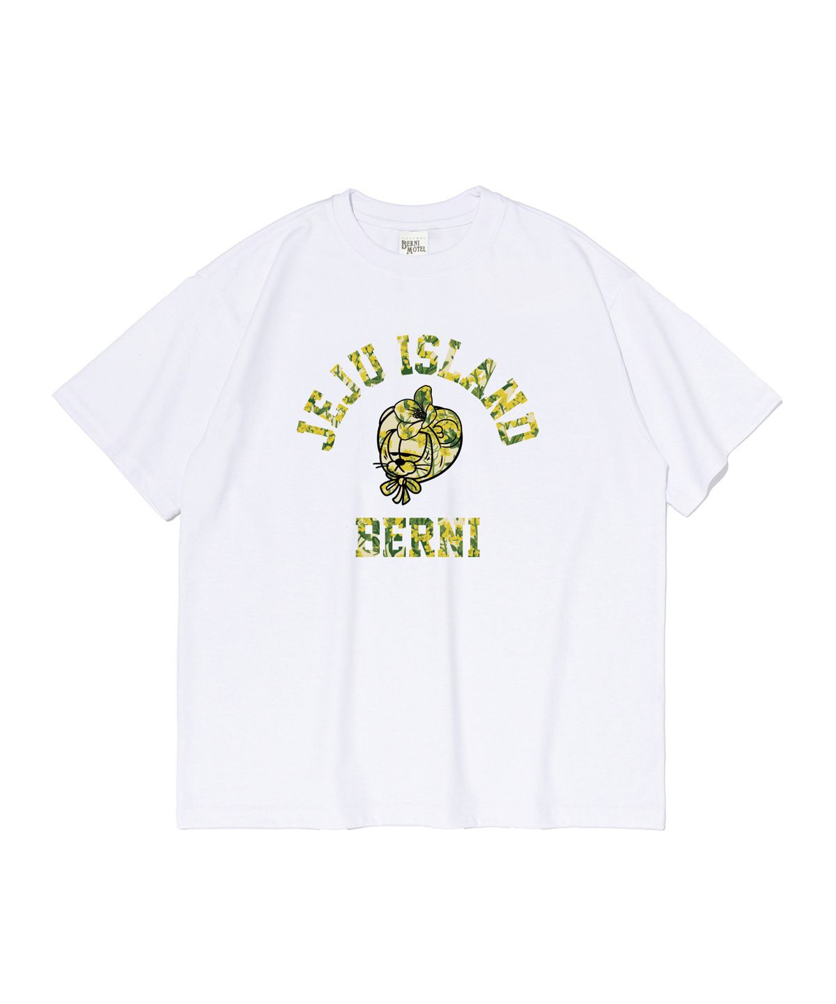 베르니(BERNI) 제주 엠블럼 그래픽 반팔티 (화이트)