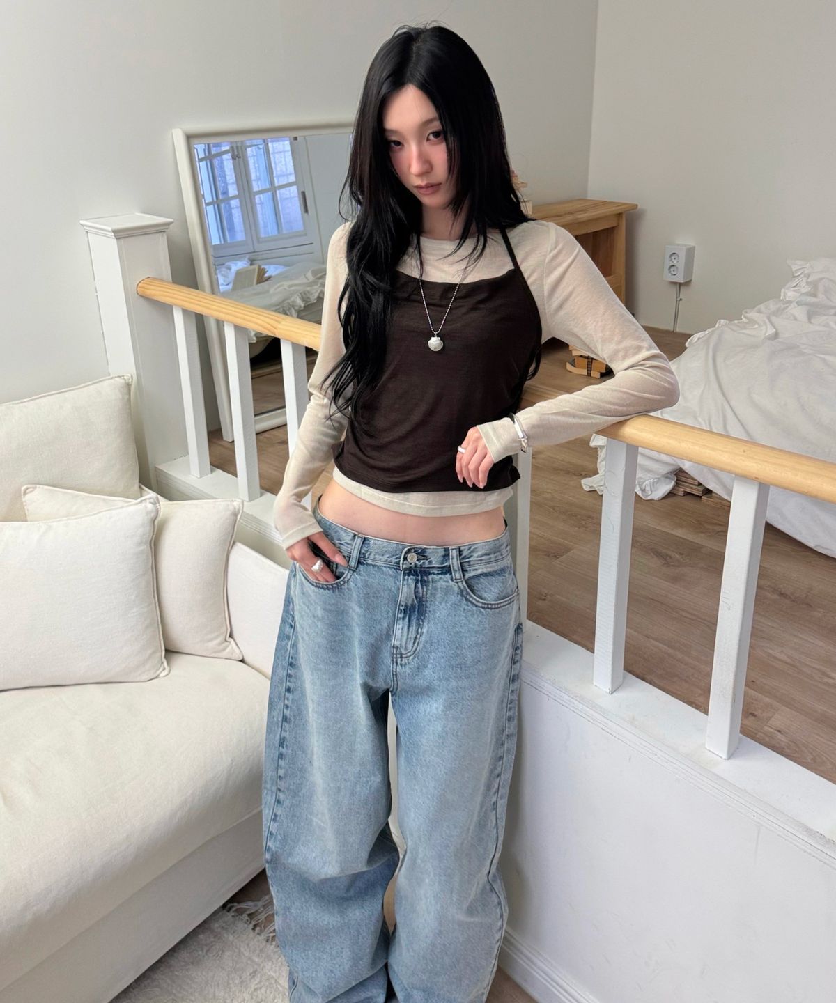 미쏘(MIXXO) 핏업데님 와이드 커브드_MIWTJG916J MIWTJG926J