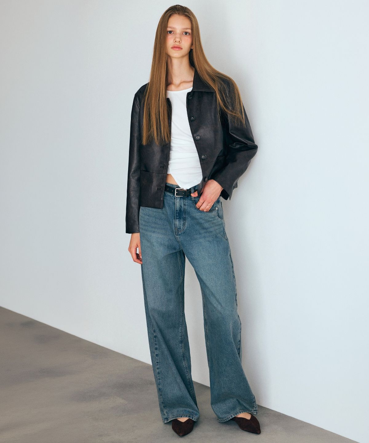 미쏘(MIXXO) 핏업데님 와이드 커브드_MIWTJG916J MIWTJG926J