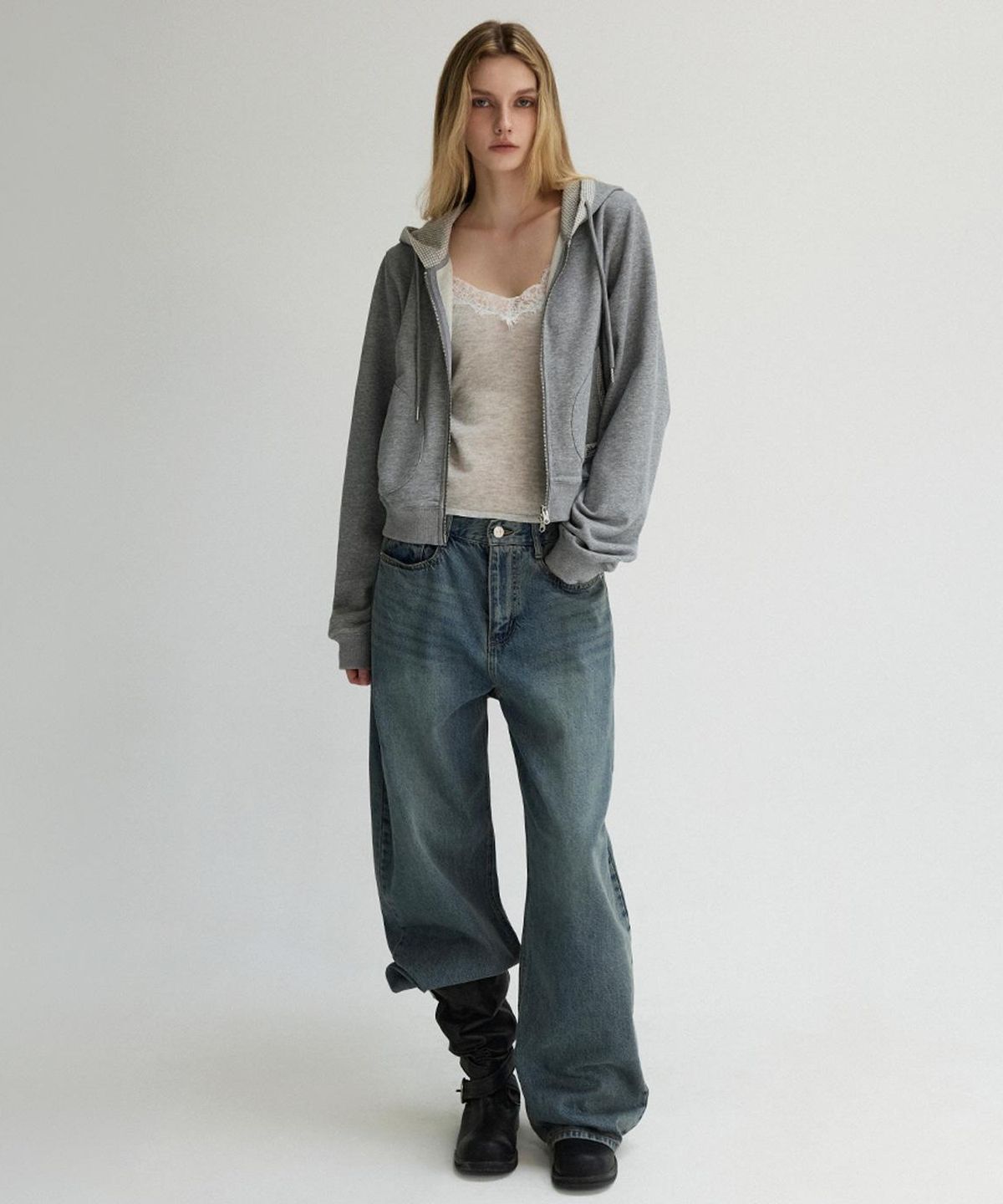 미쏘(MIXXO) 핏업데님 와이드 커브드_MIWTJG916J MIWTJG926J