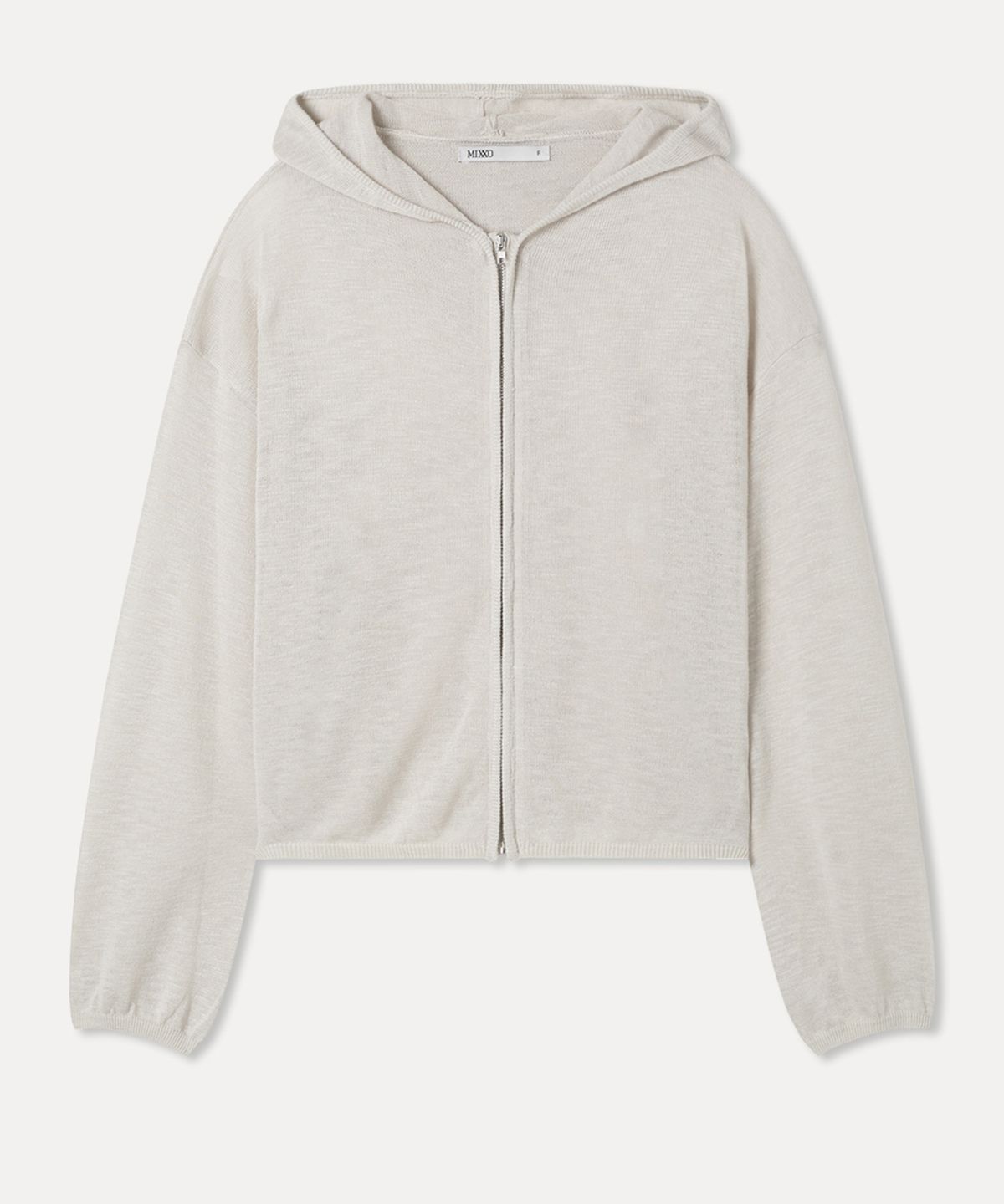 미쏘(MIXXO) 시스루 니트 후드집업_MIWCKG51SS