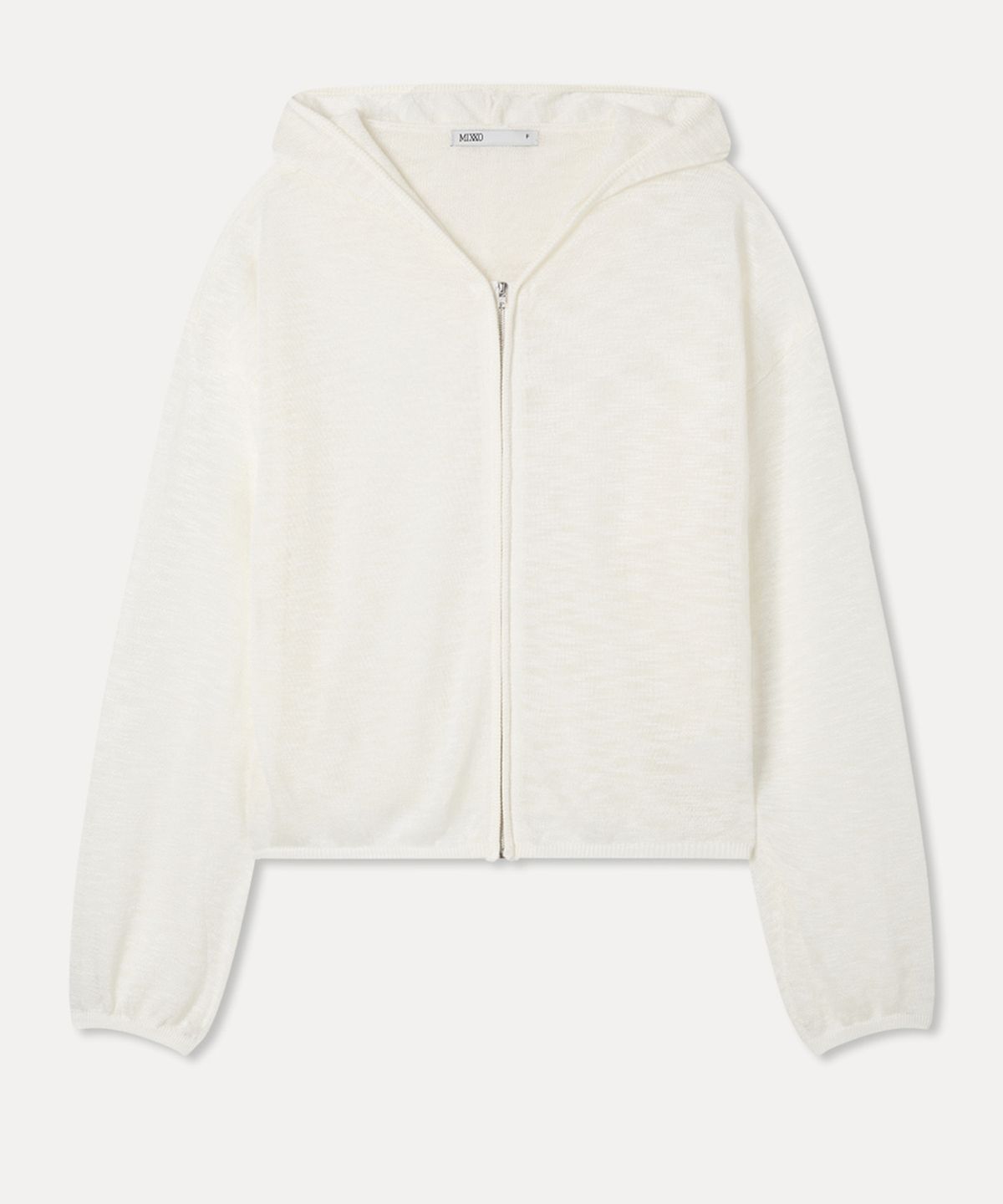 미쏘(MIXXO) 시스루 니트 후드집업_MIWCKG51SS