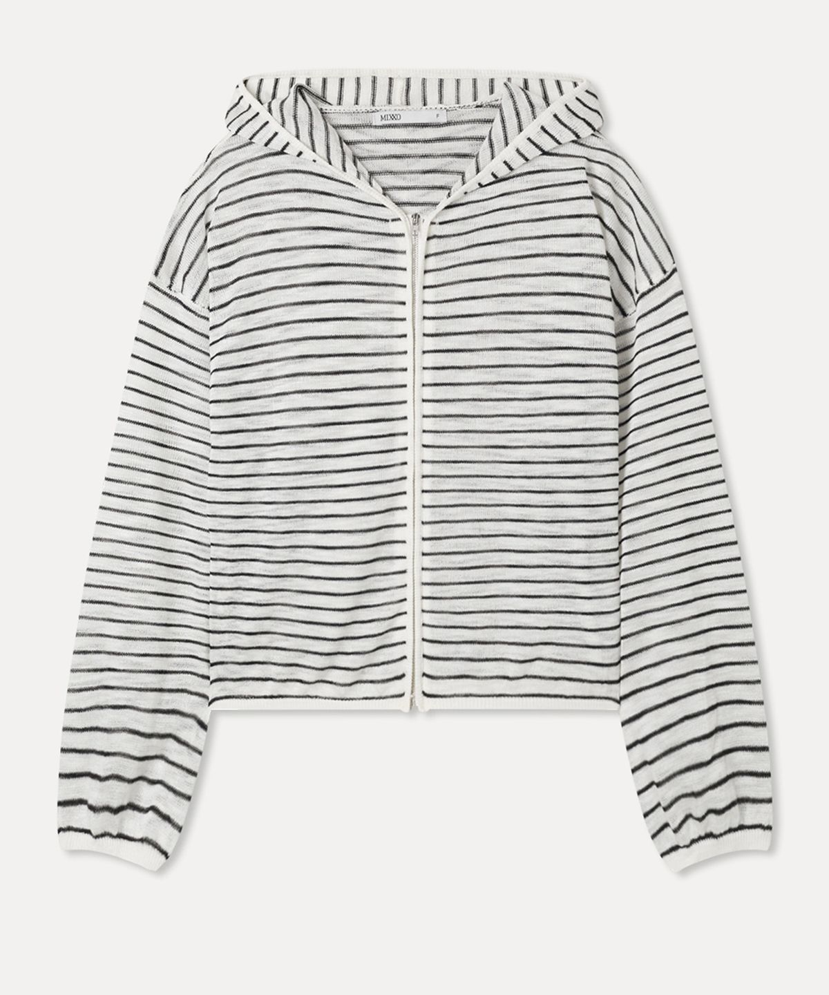미쏘(MIXXO) 시스루 니트 후드집업_MIWCKG51SS