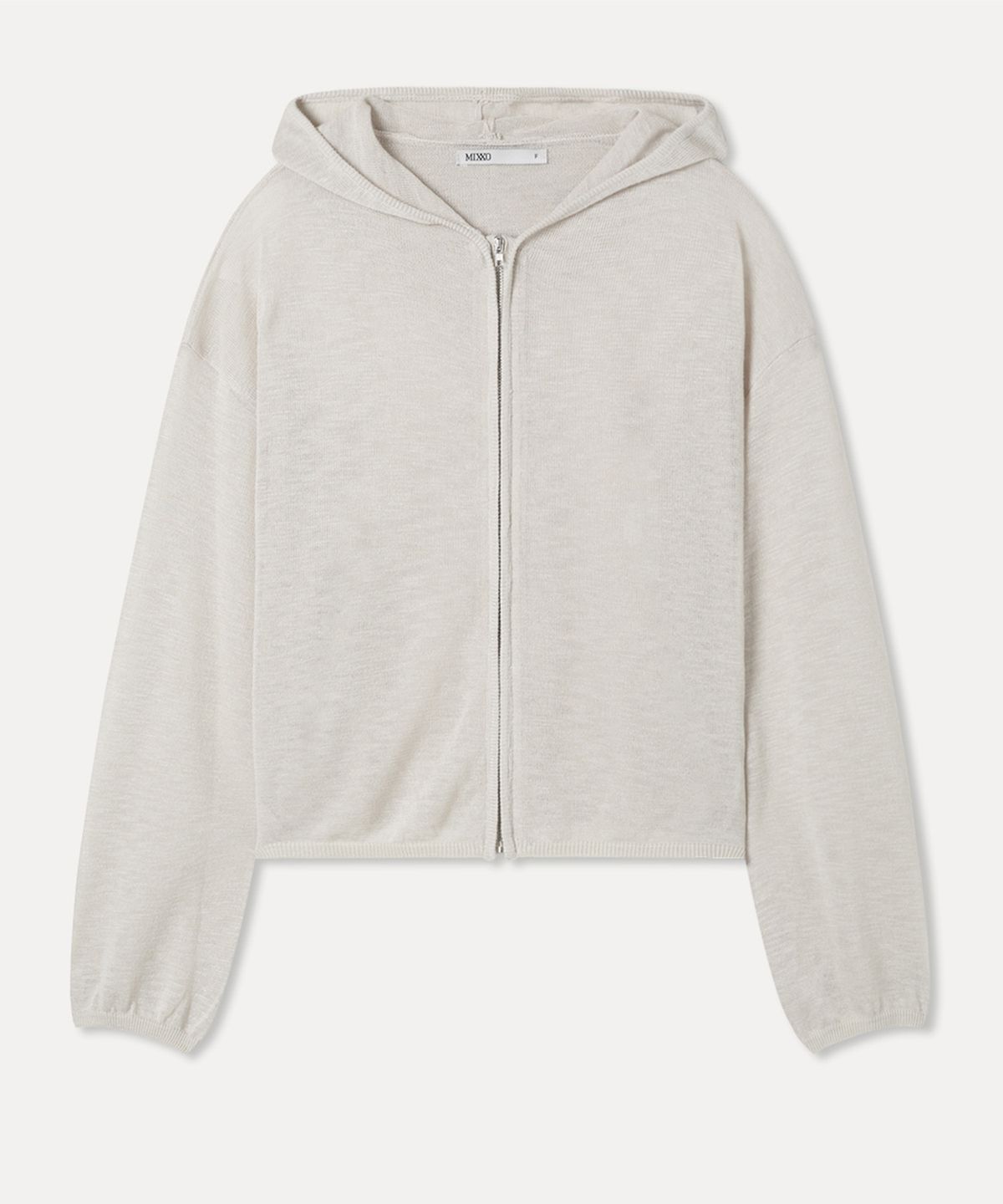 미쏘(MIXXO) 시스루 니트 후드집업_MIWCKG51SS