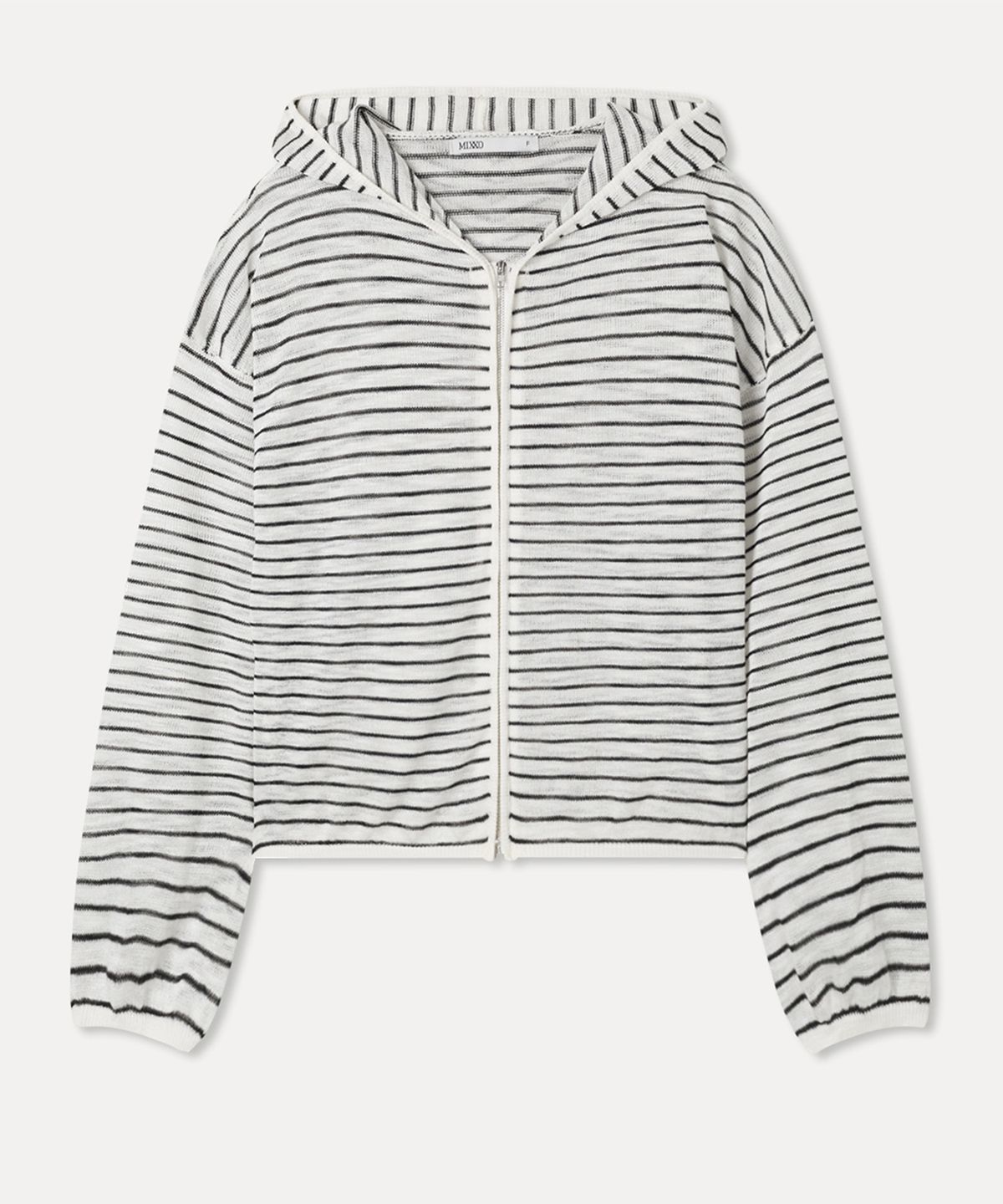 미쏘(MIXXO) 시스루 니트 후드집업_MIWCKG51SS