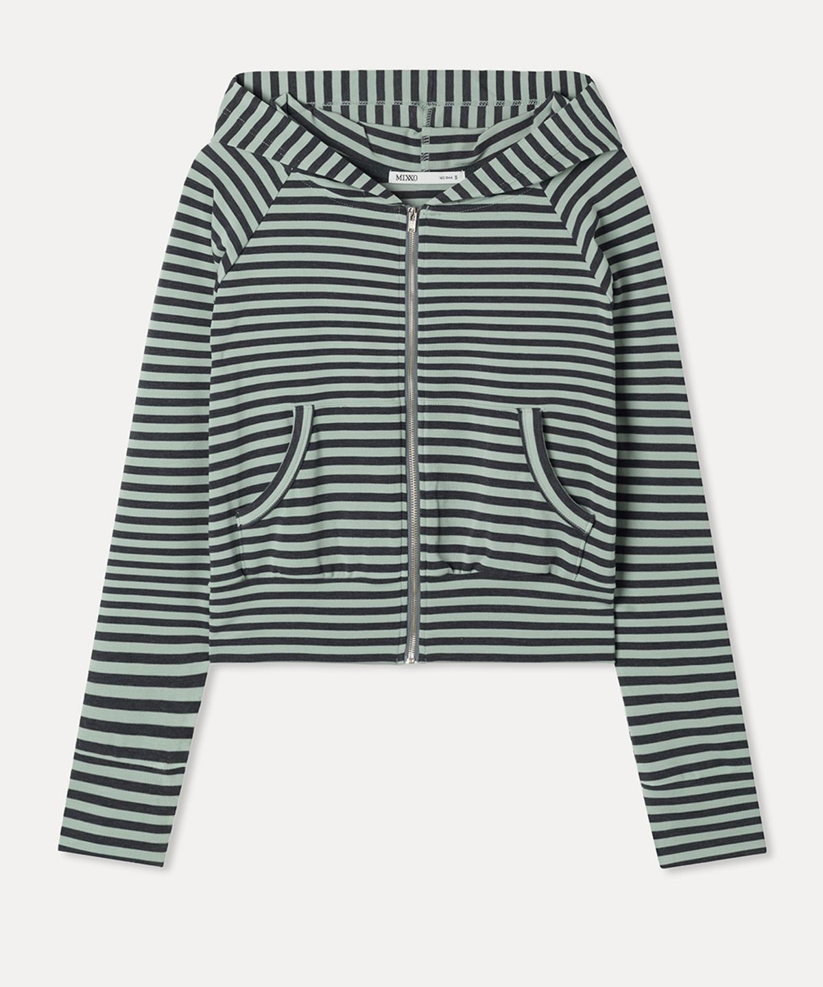 미쏘(MIXXO) 스트라이프 후디 집업_MIWCMG408A