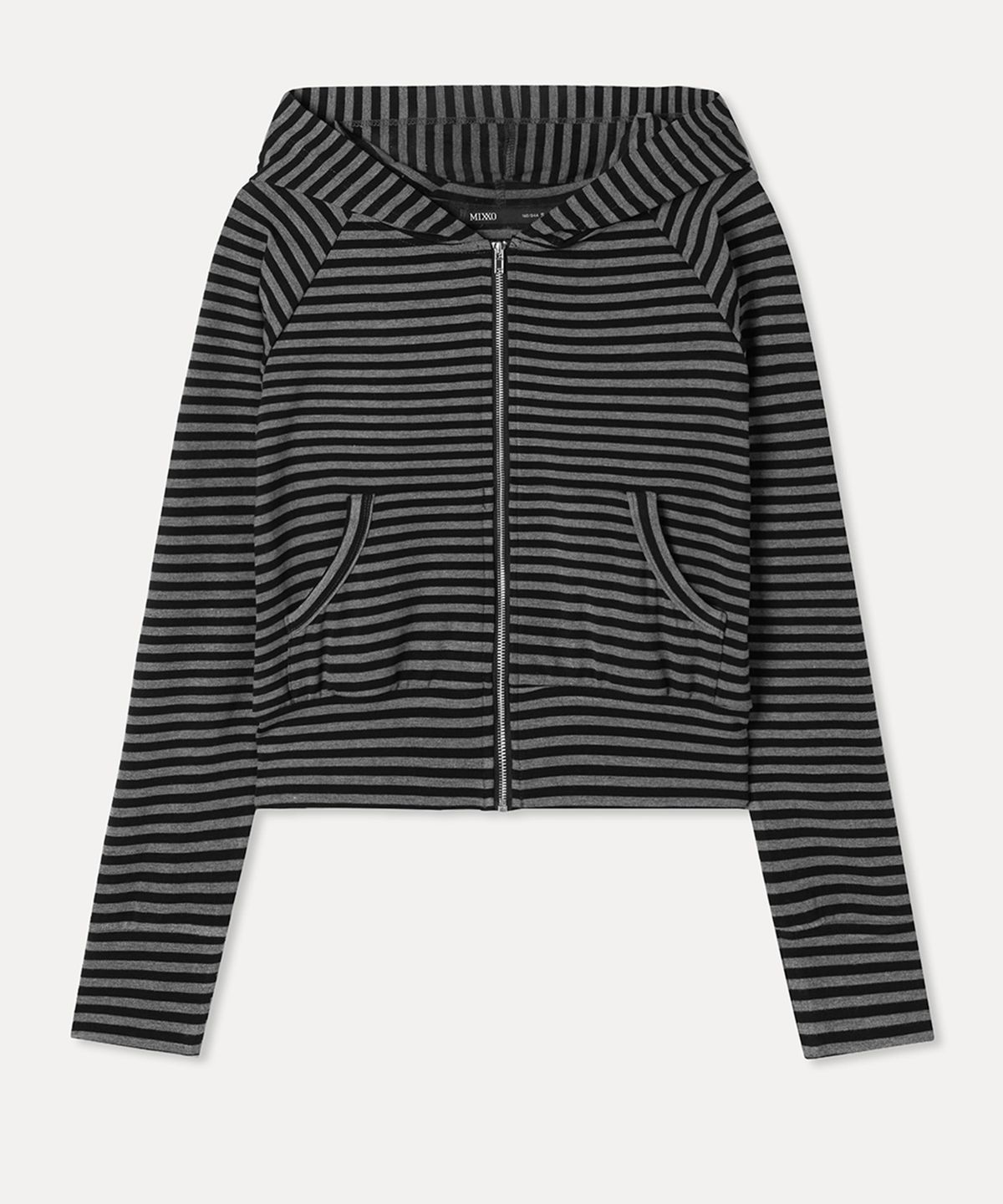 미쏘(MIXXO) 스트라이프 후디 집업_MIWCMG408A