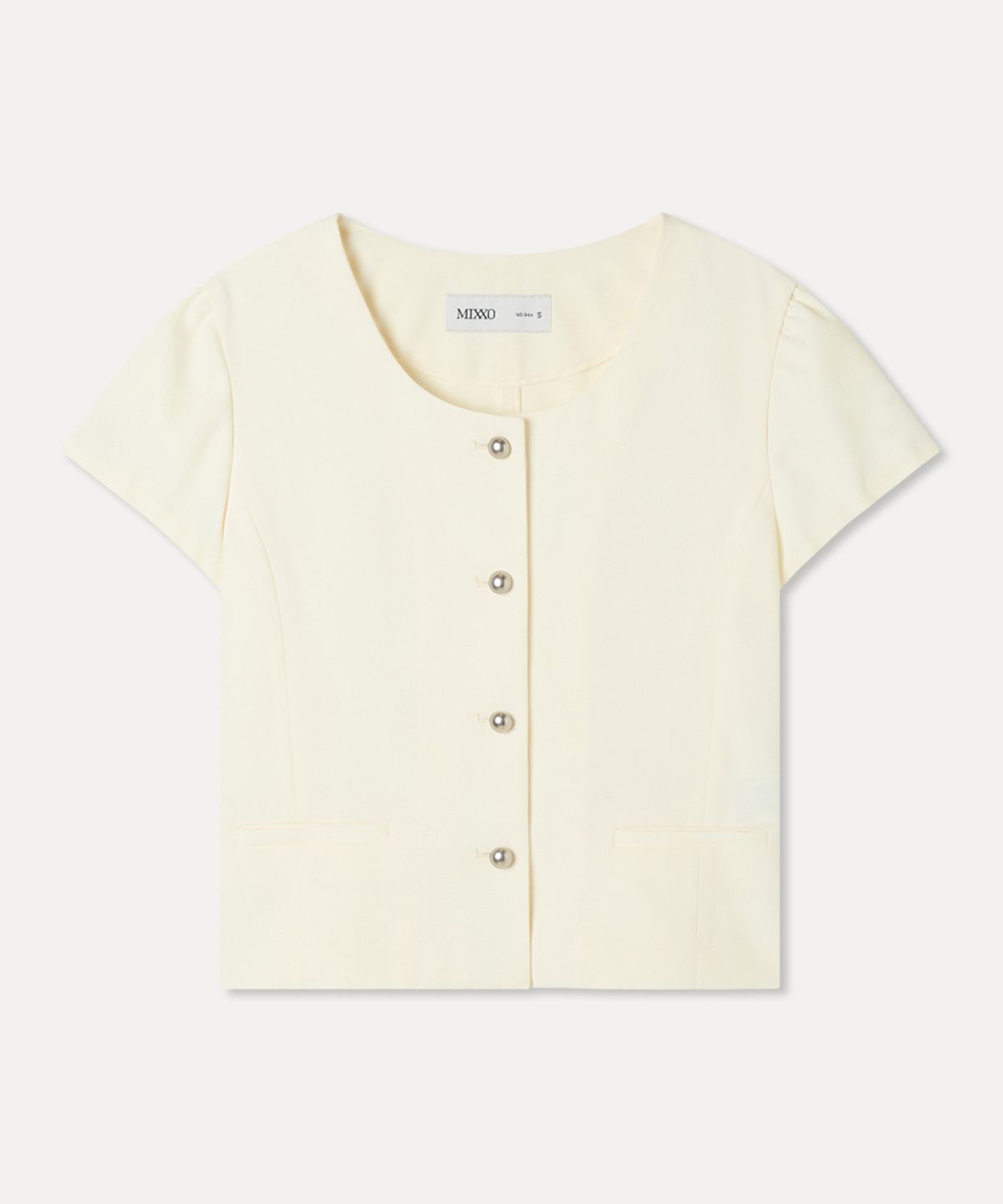 미쏘(MIXXO) 캡소매 반팔자켓_MIWJKG561G